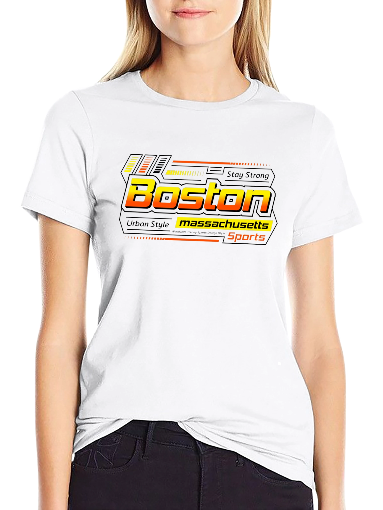 Boston Massachusetts Sports Black T-Shirt