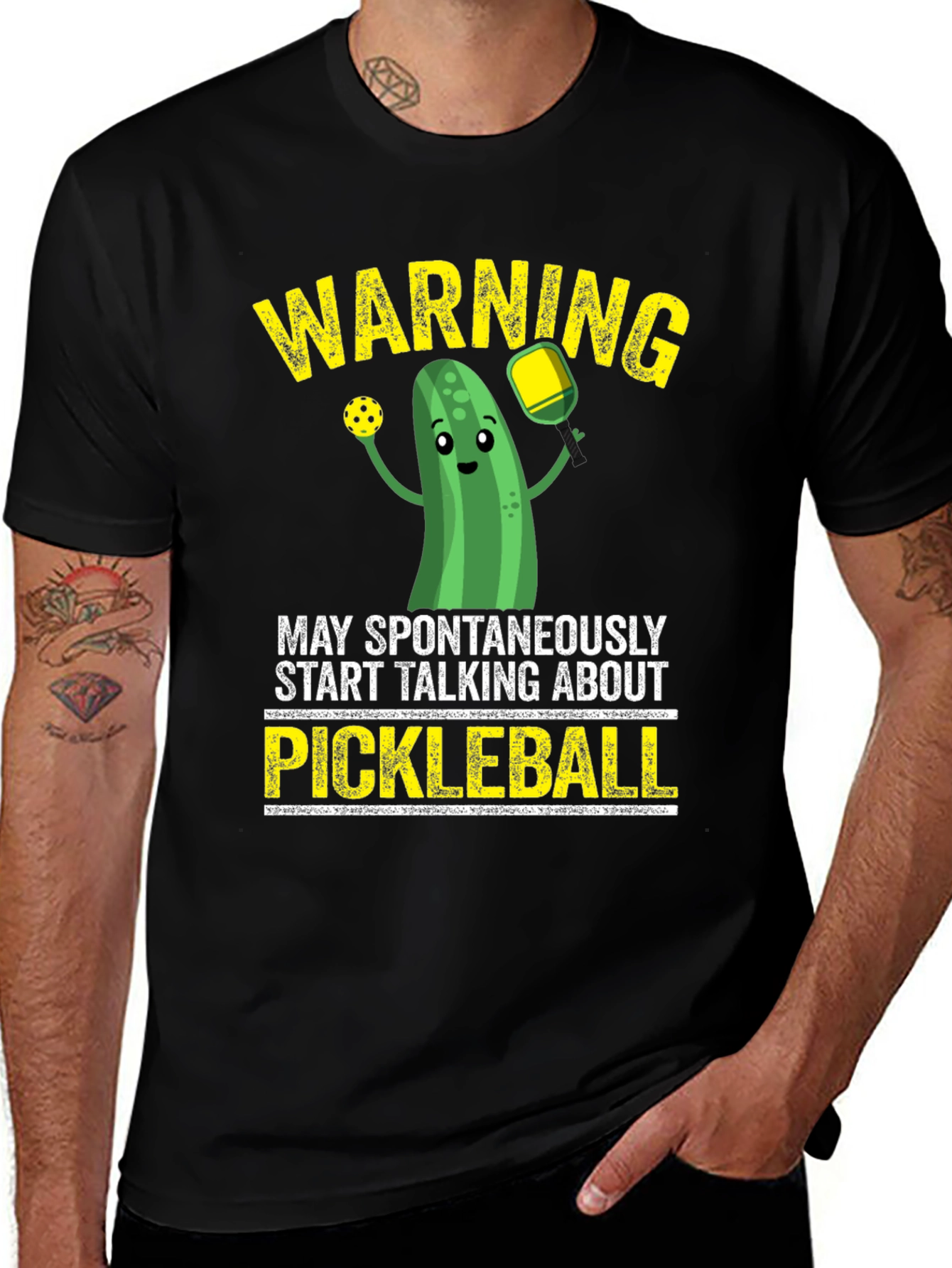 Pickleball Warning Graphic T-Shirt