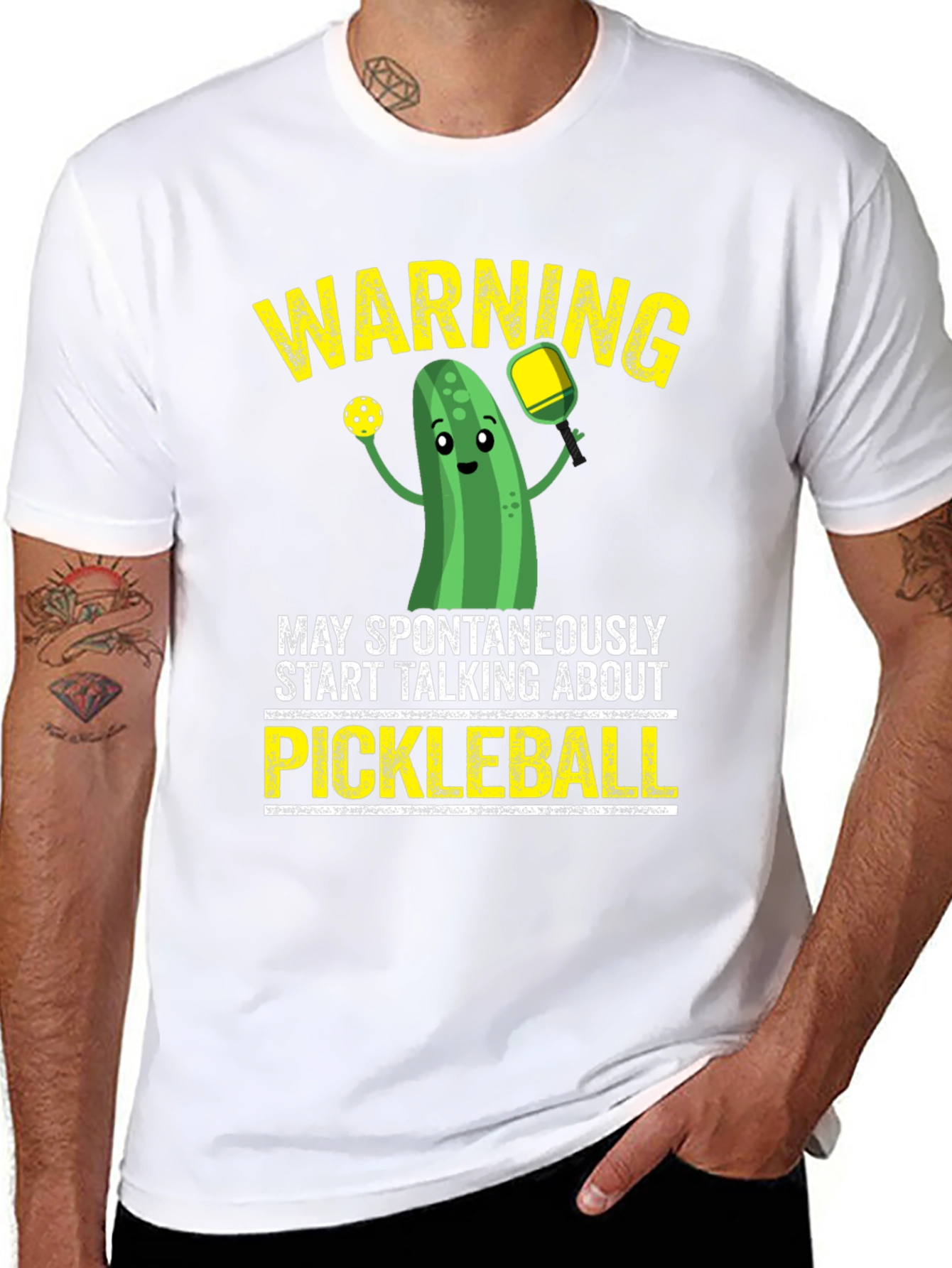 Pickleball Warning Graphic T-Shirt