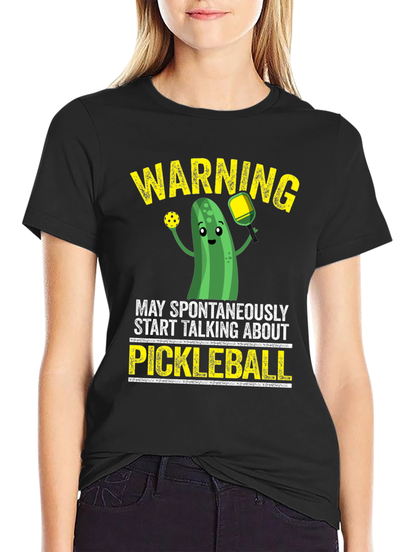 Pickleball Warning Graphic T-Shirt