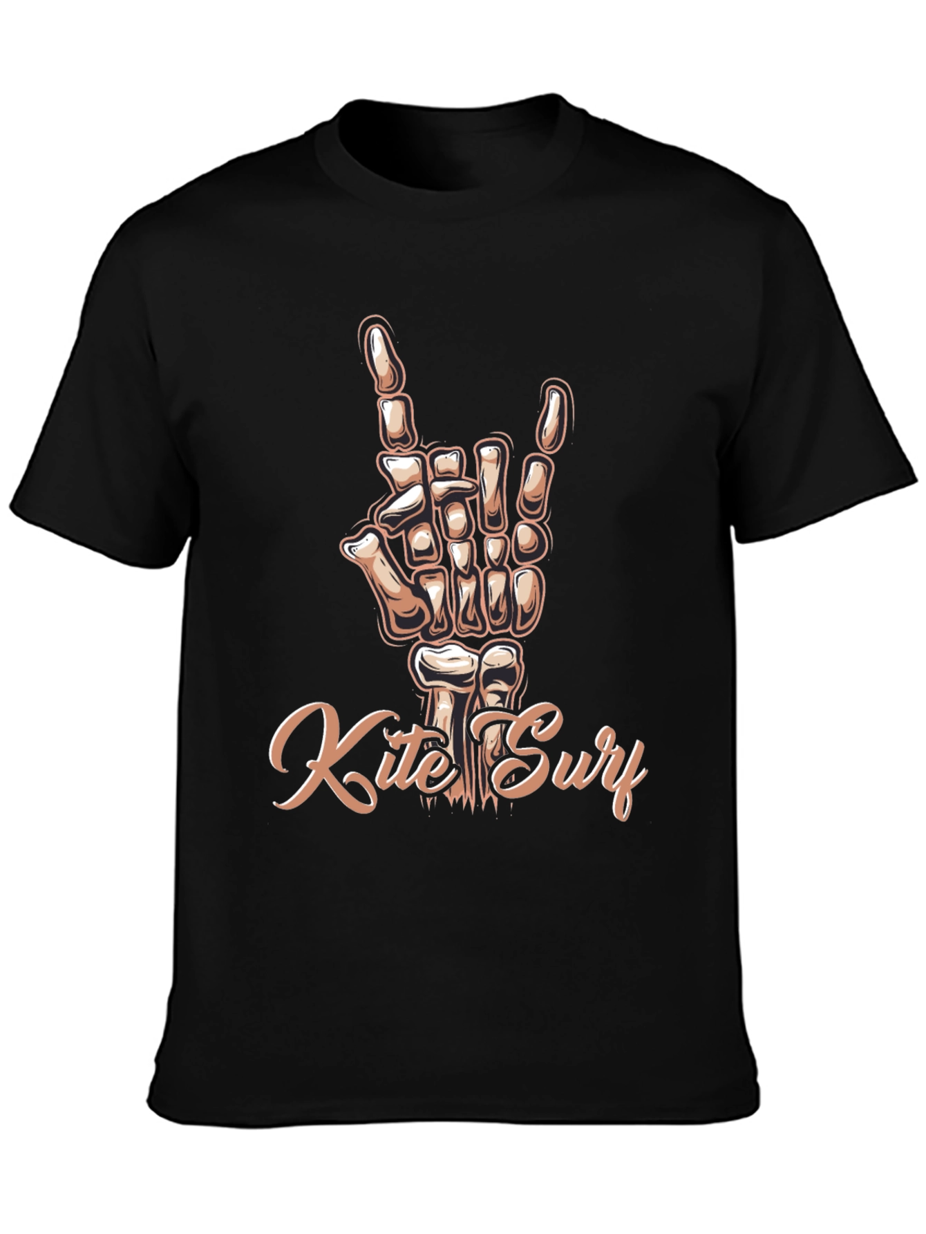 Kite Surf Skeleton Hand T-Shirt - Rock On!