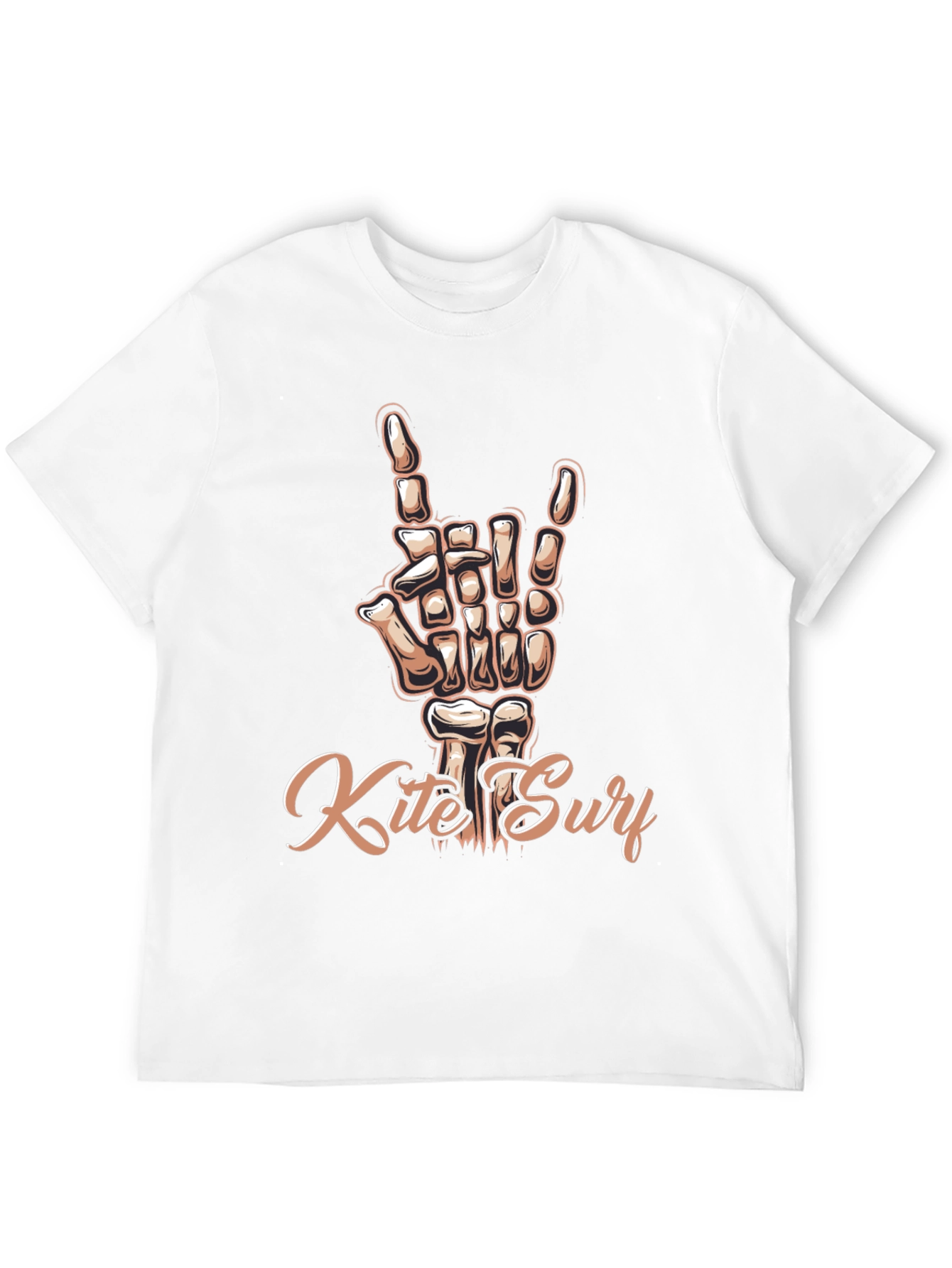 Kite Surf Skeleton Hand T-Shirt - Rock On!