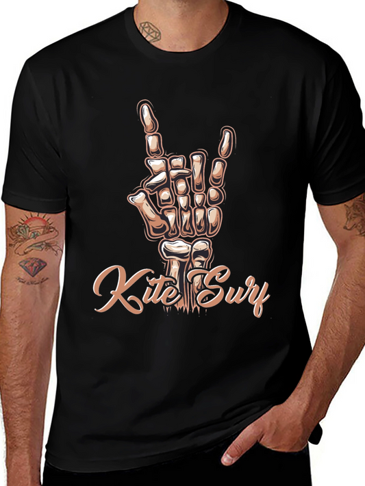 Kite Surf Skeleton Hand T-Shirt - Rock On!