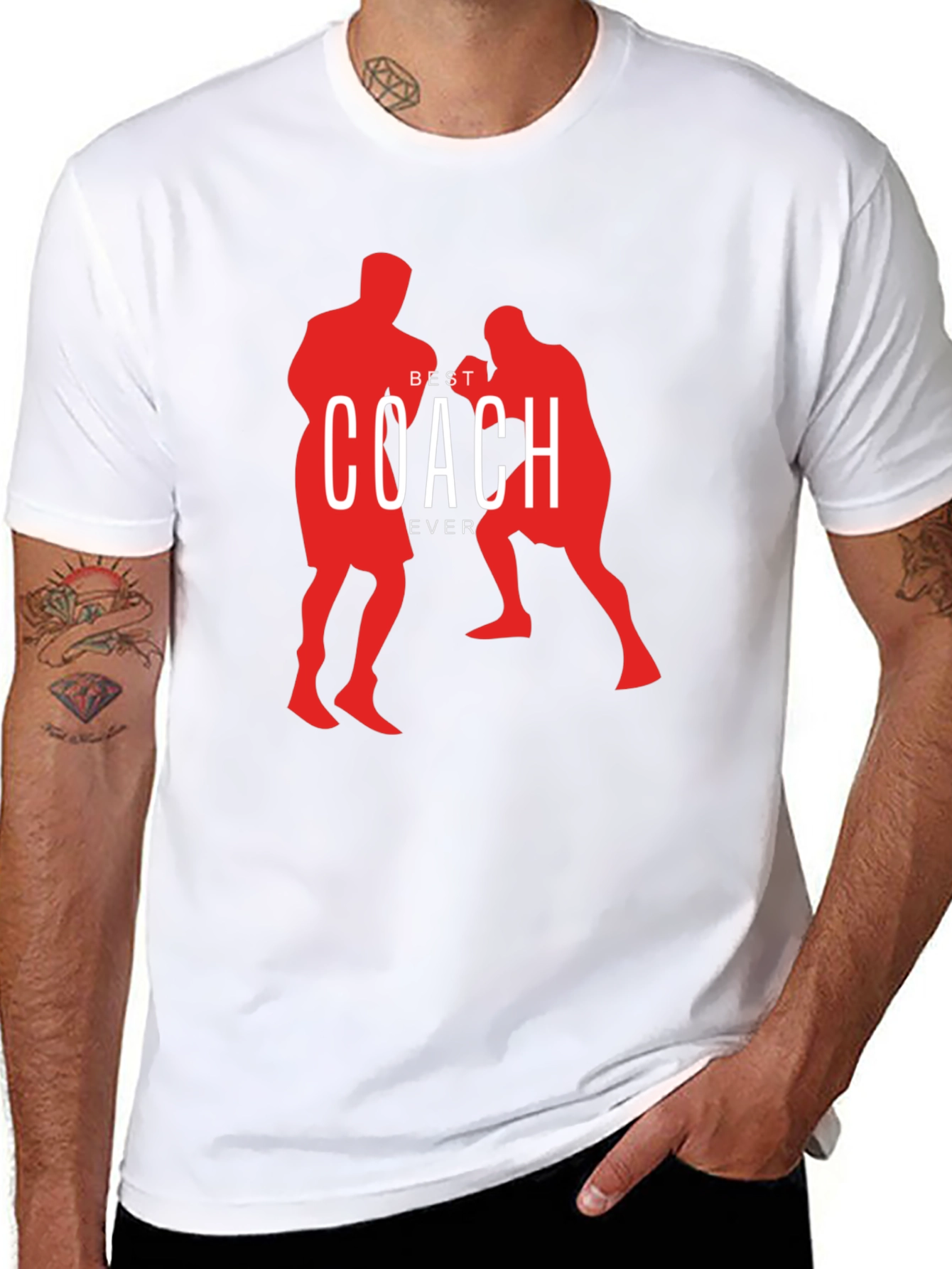 Best Coach Ever Black Graphic T-Shirt