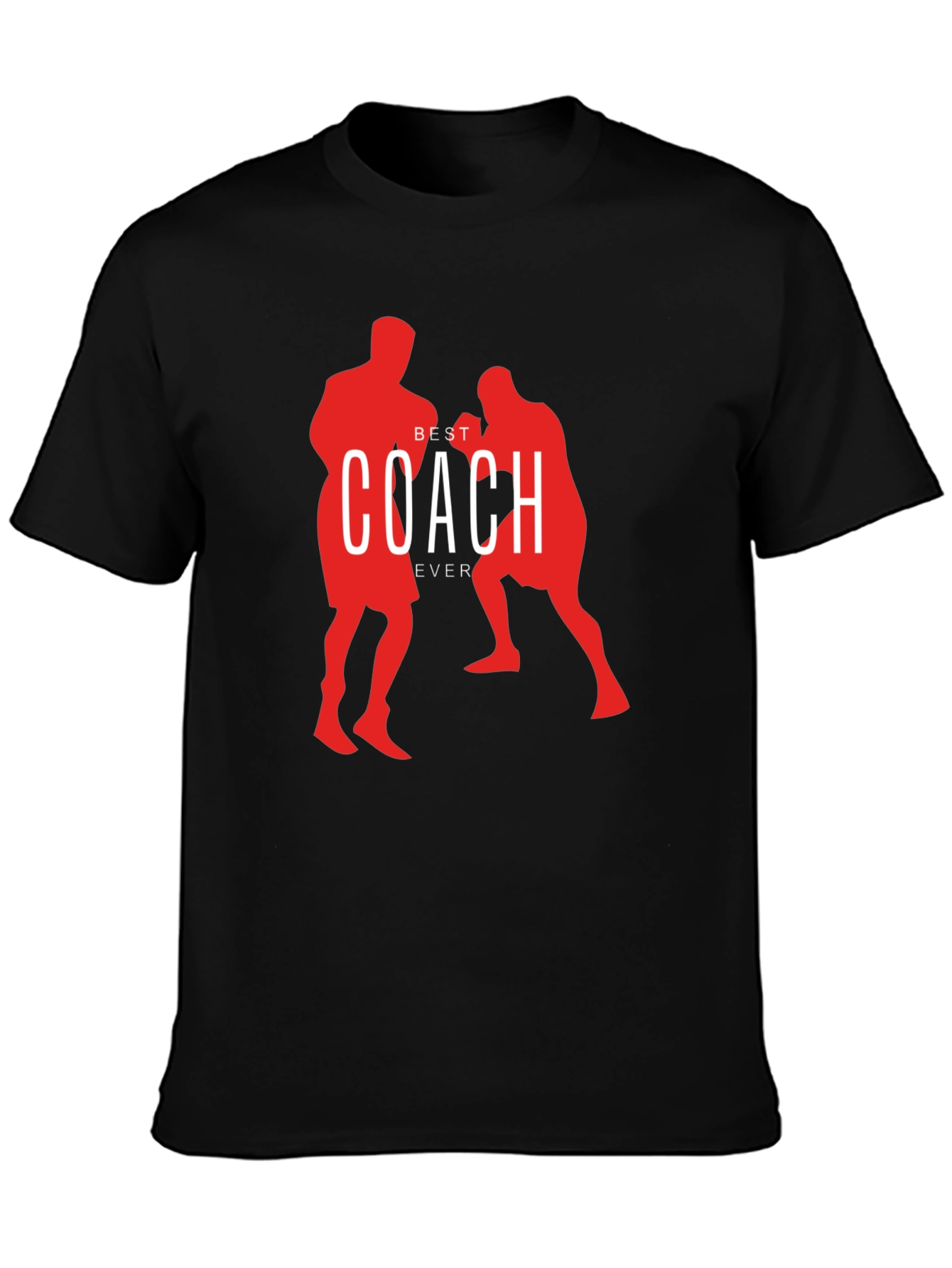 Best Coach Ever Black Graphic T-Shirt