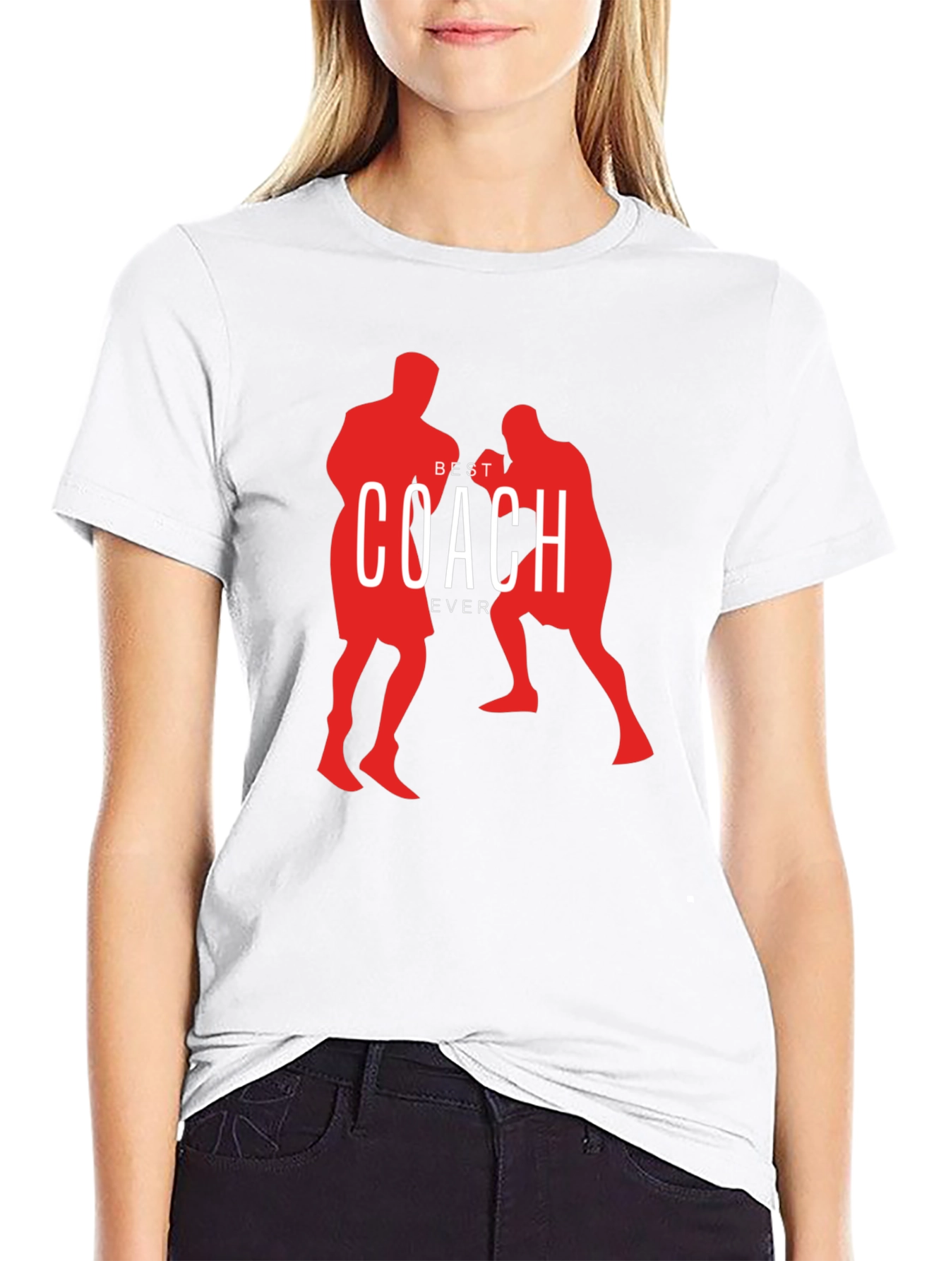 Best Coach Ever Black Graphic T-Shirt