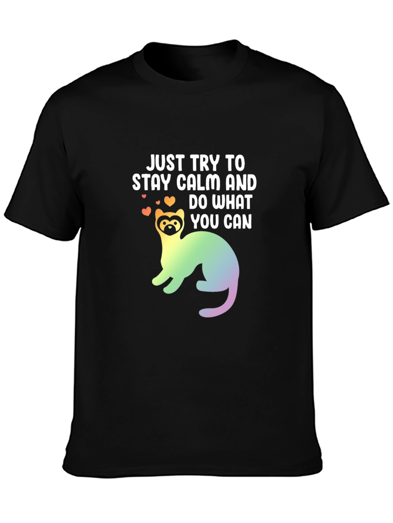 Stay Calm Ferret Graphic Tee