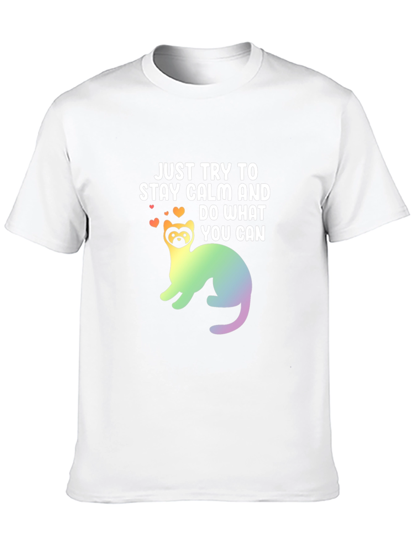 Stay Calm Ferret Graphic Tee