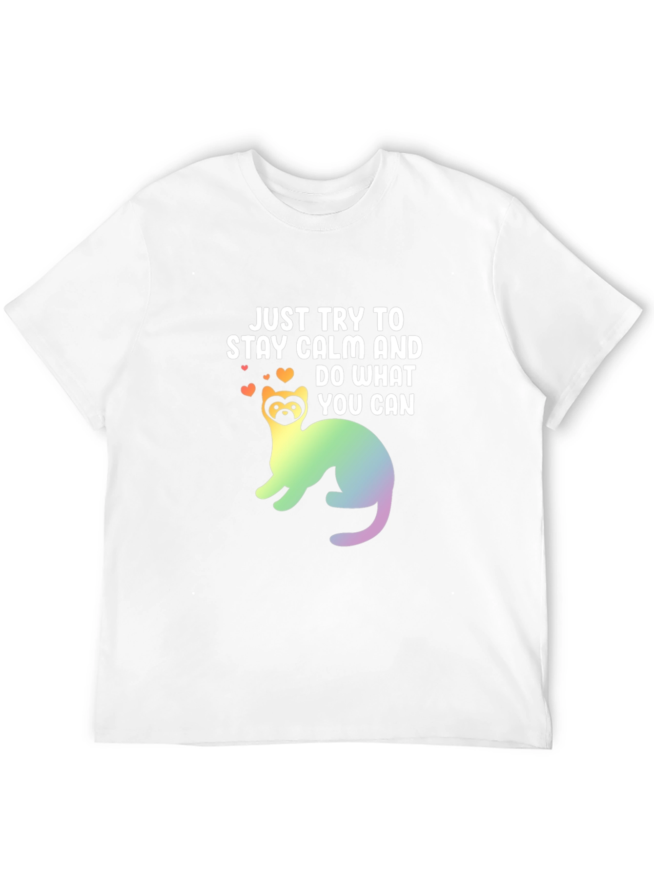 Stay Calm Ferret Graphic Tee