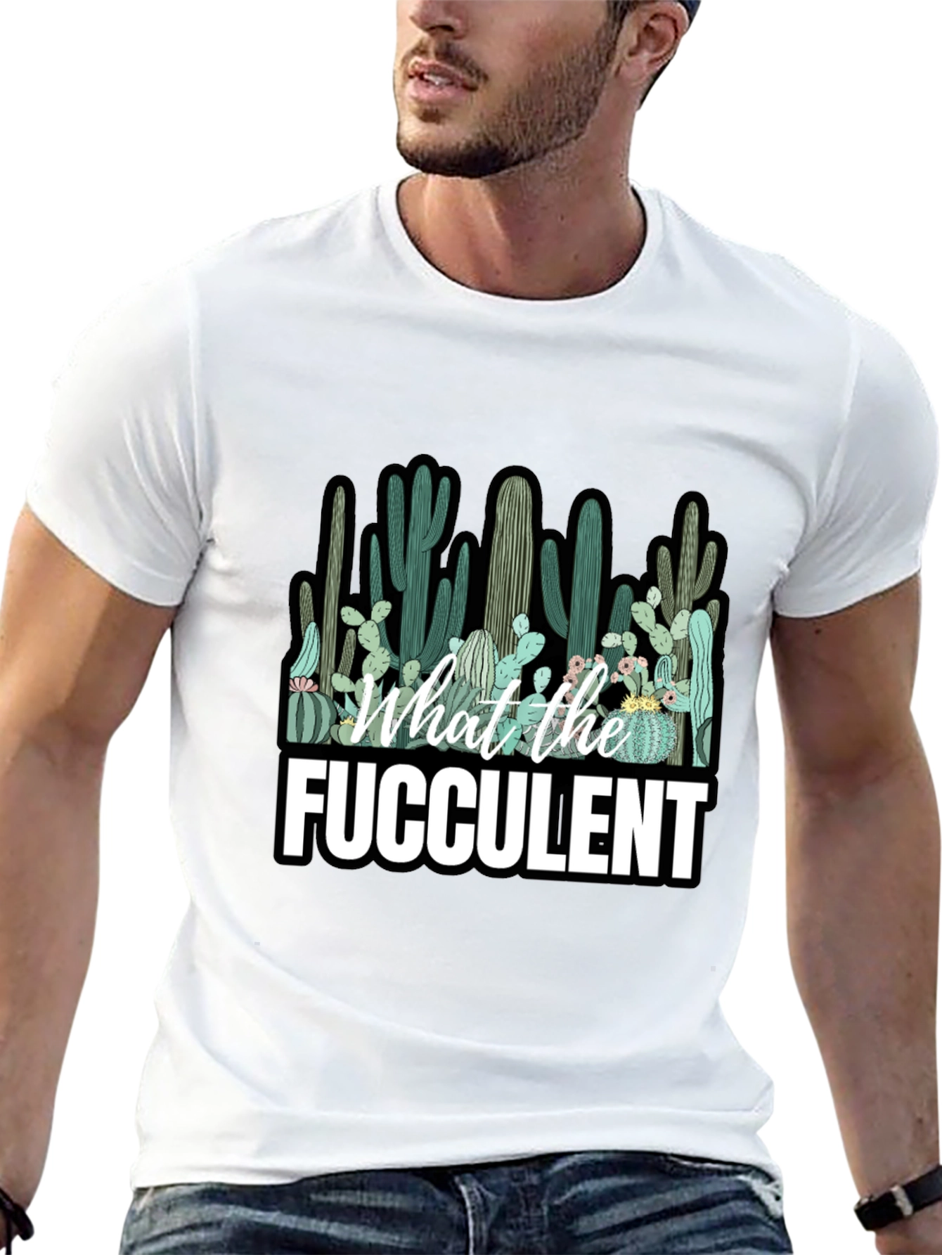 Funny Cactus T-Shirt - What the Fucculent Graphic Tee