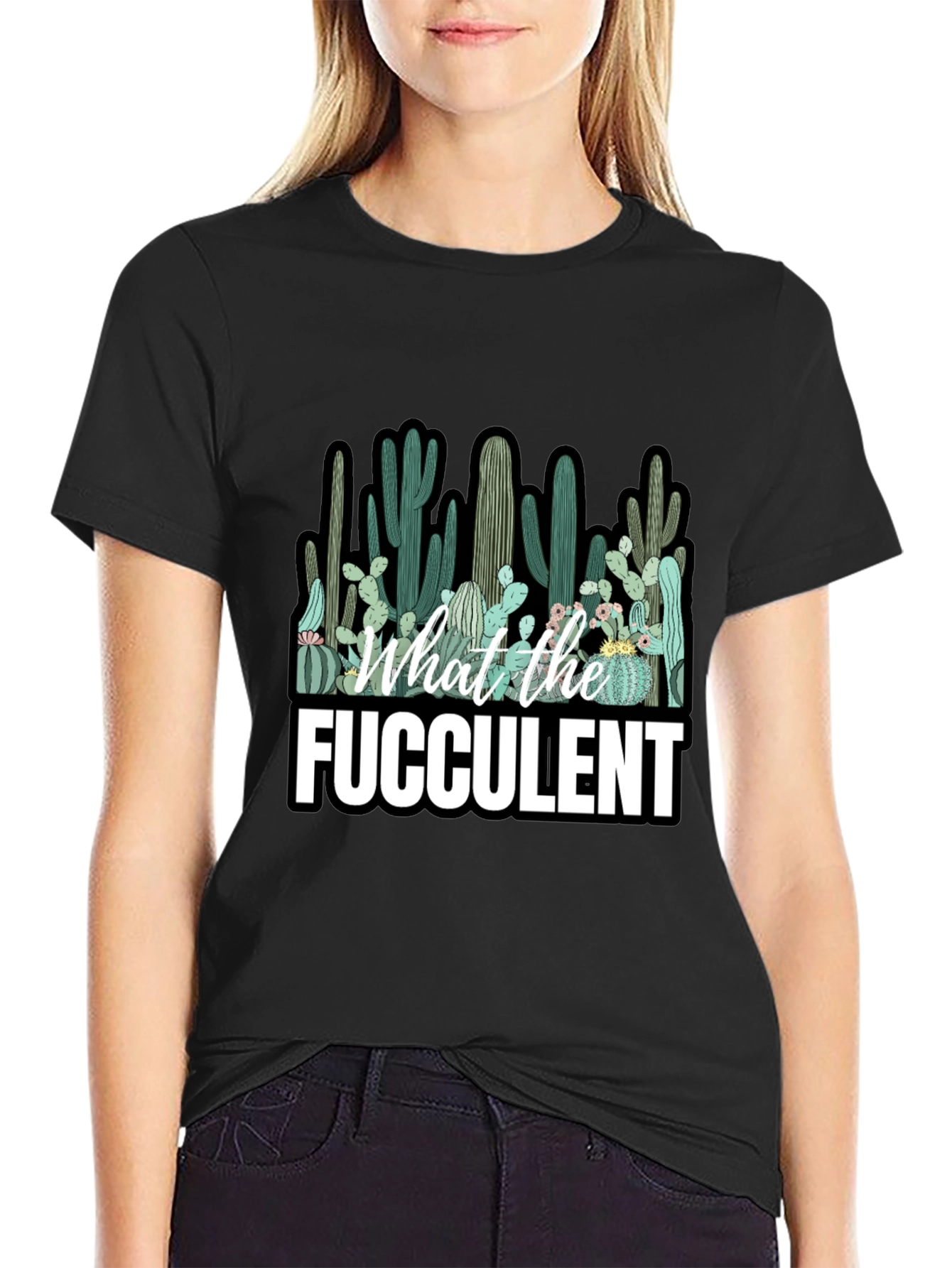 Funny Cactus T-Shirt - What the Fucculent Graphic Tee