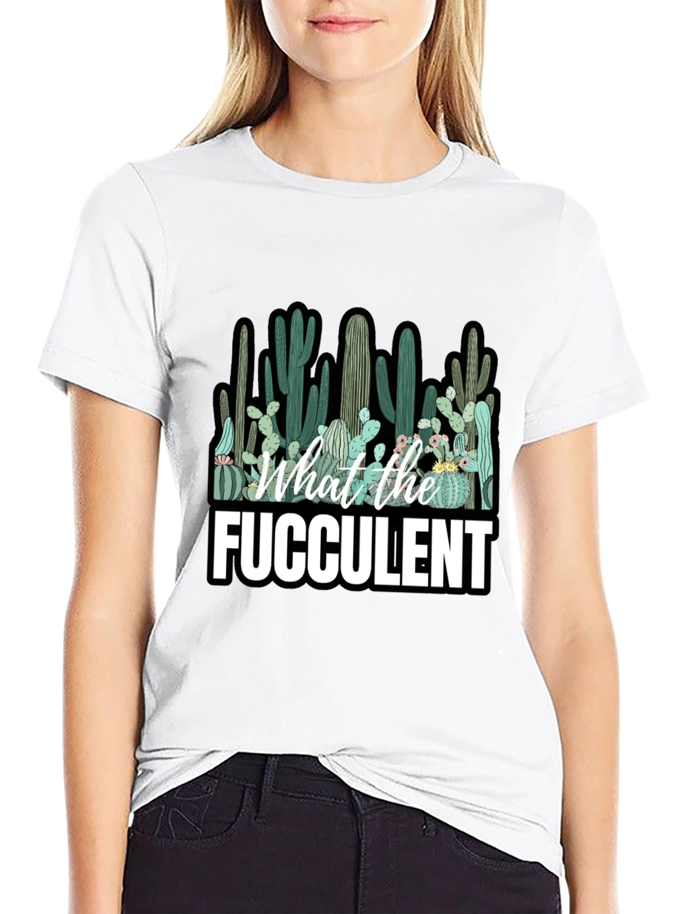 Funny Cactus T-Shirt - What the Fucculent Graphic Tee