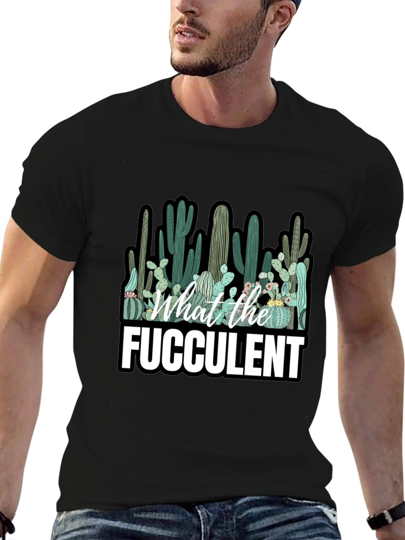 Funny Cactus T-Shirt - What the Fucculent Graphic Tee