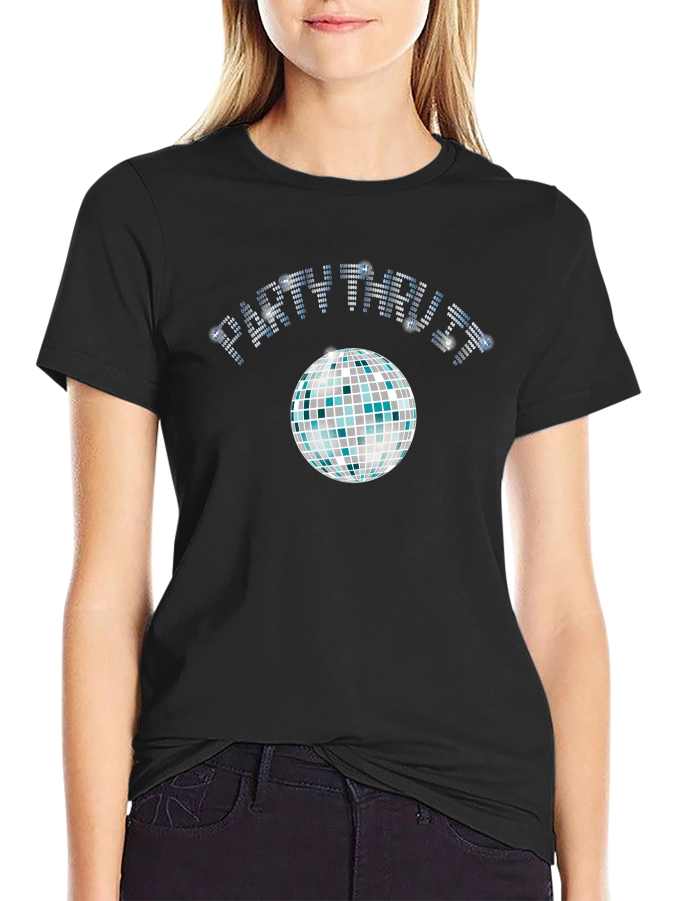 Party Through It Disco Ball Black T-Shirt