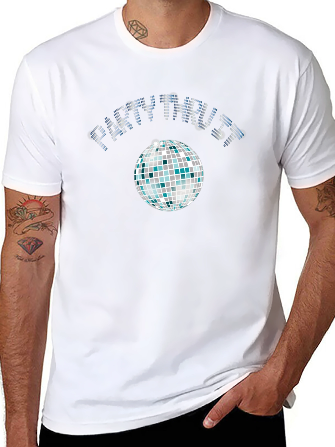 Party Through It Disco Ball Black T-Shirt
