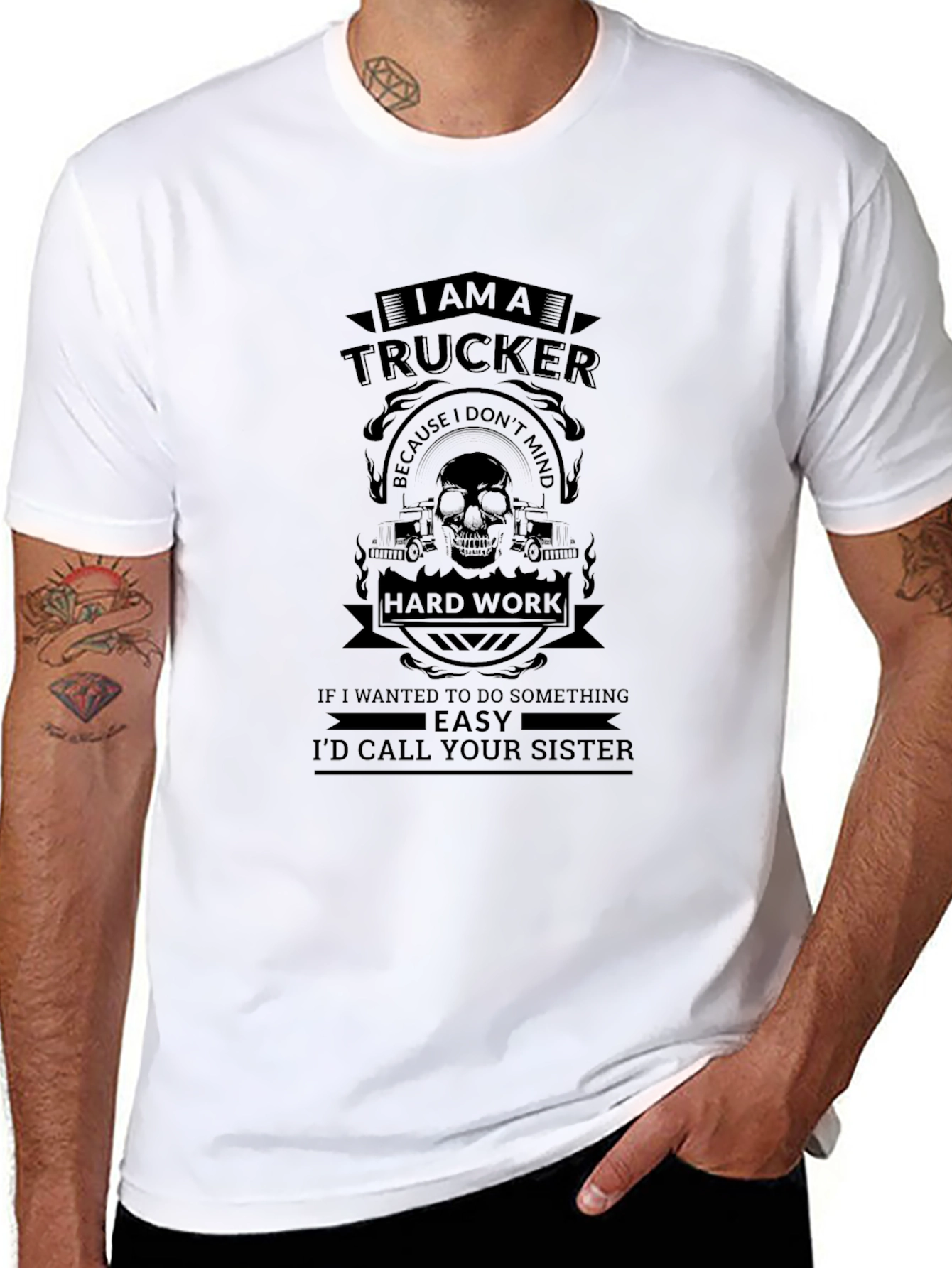 I Am A Trucker Funny Graphic T-Shirt