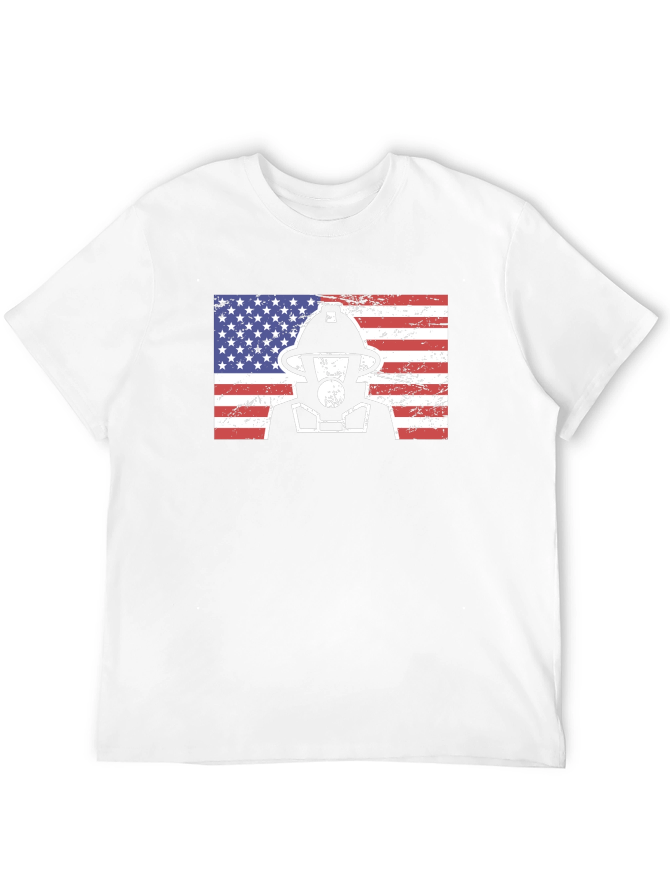 Firefighter American Flag Graphic Tee