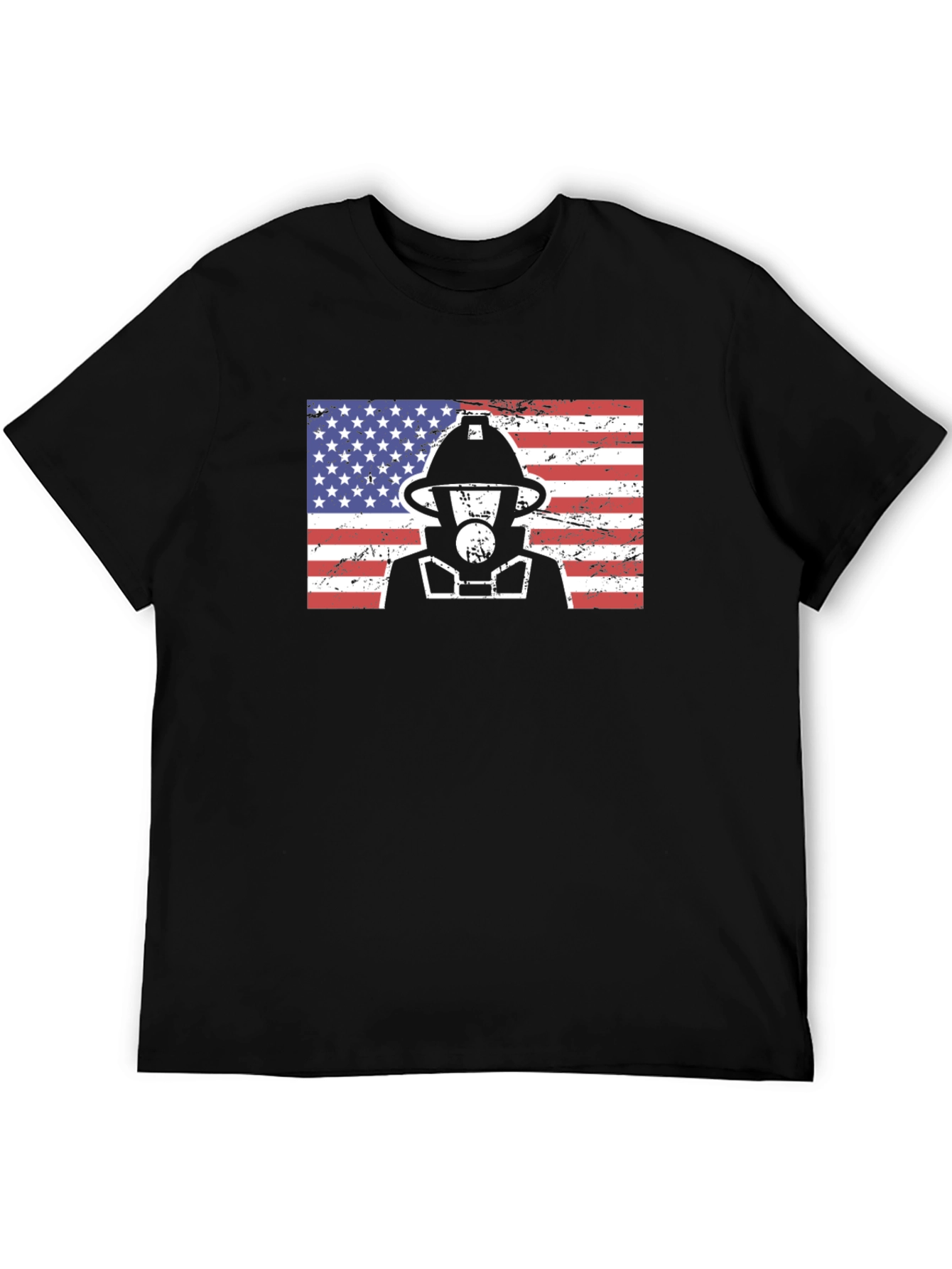 Firefighter American Flag Graphic Tee