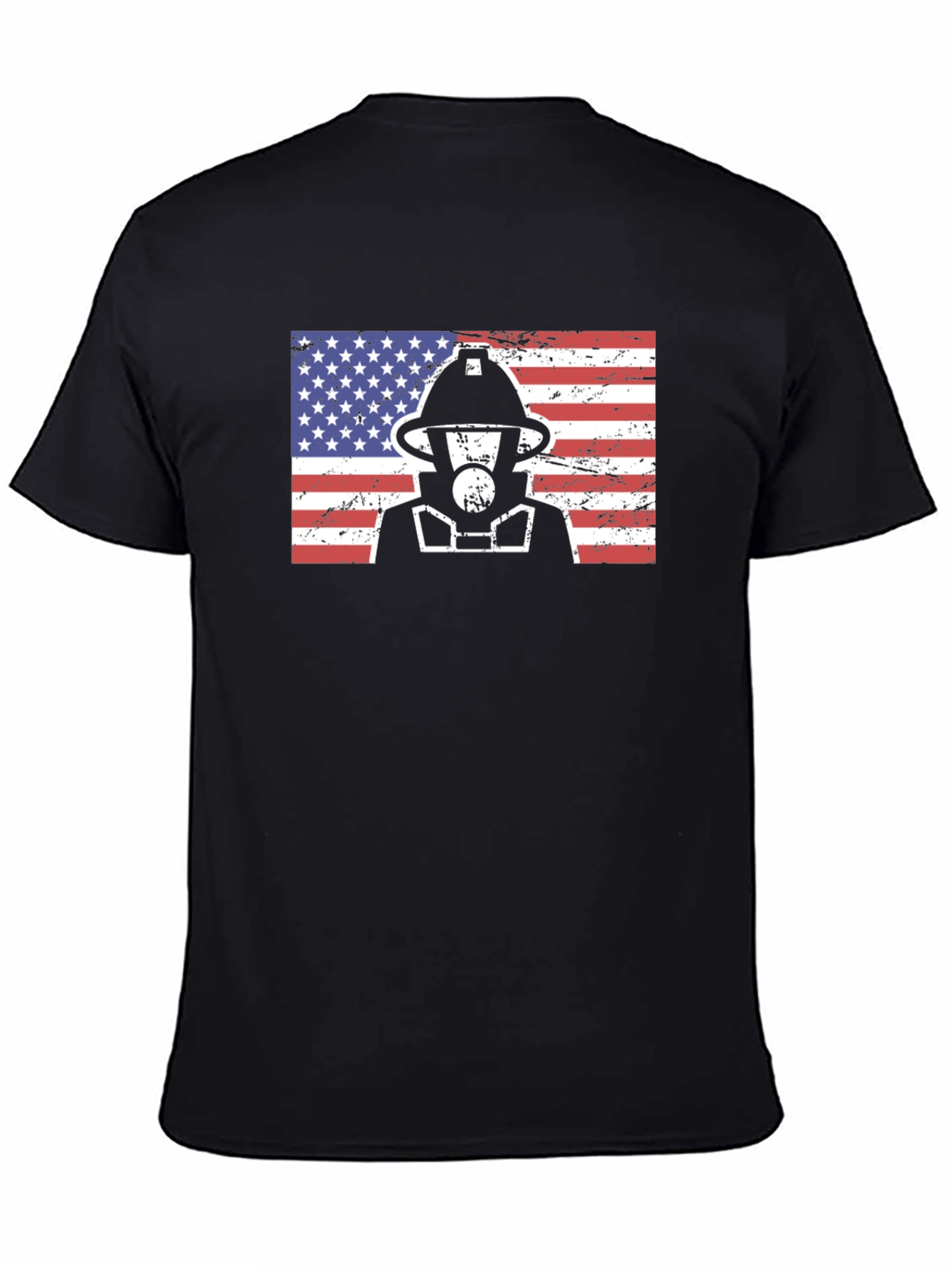 Firefighter American Flag Graphic Tee