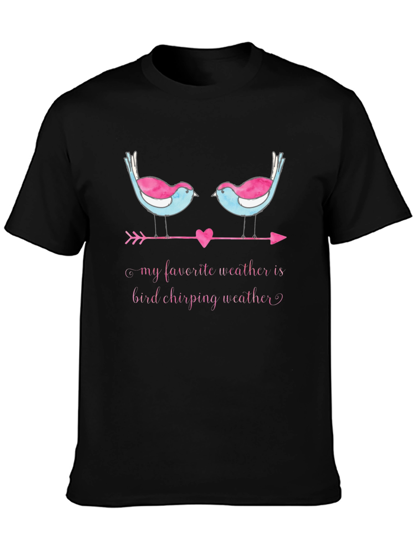 Bird Chirping Weather Graphic Tee -  Soft & Stylish