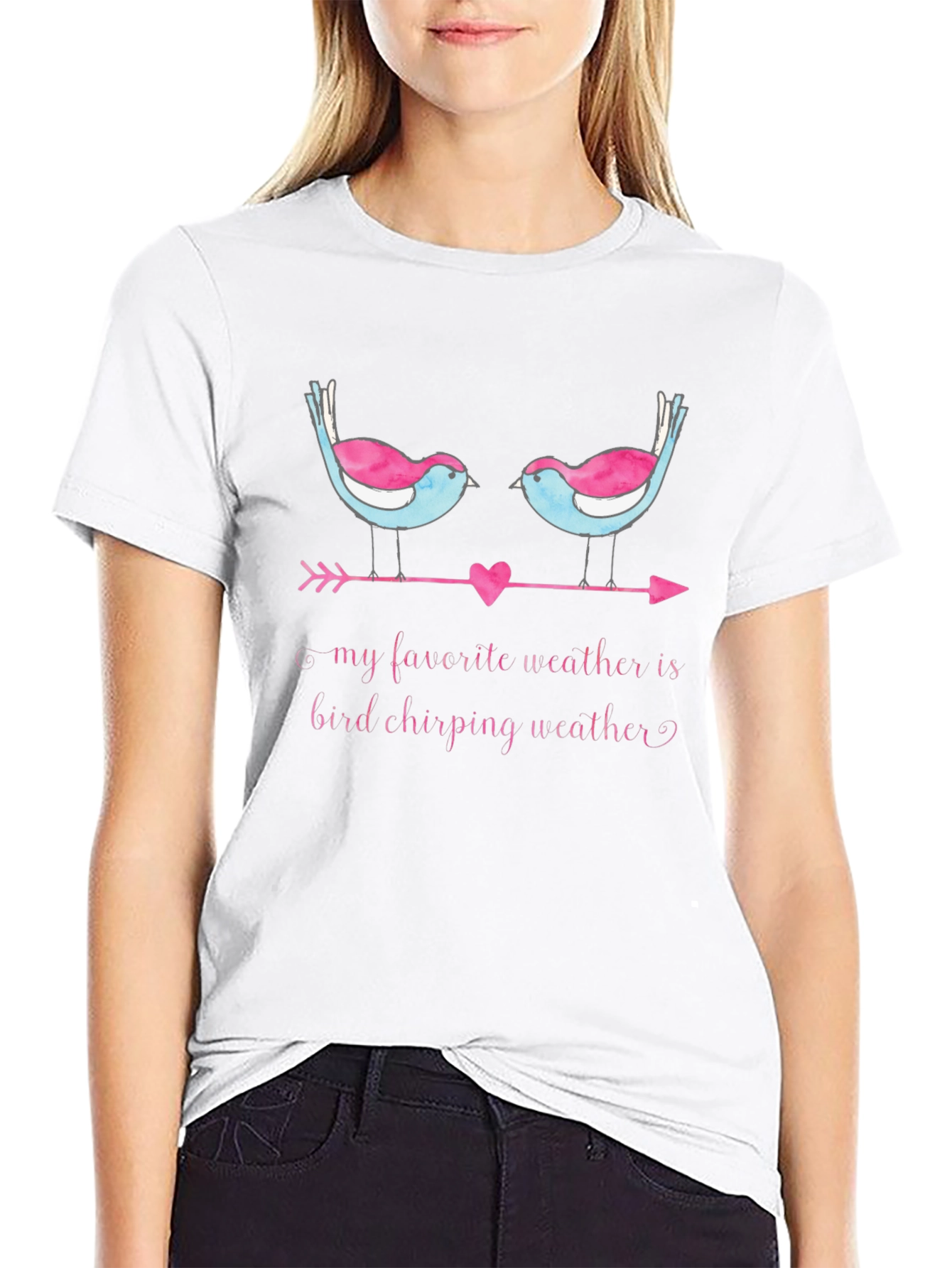 Bird Chirping Weather Graphic Tee -  Soft & Stylish