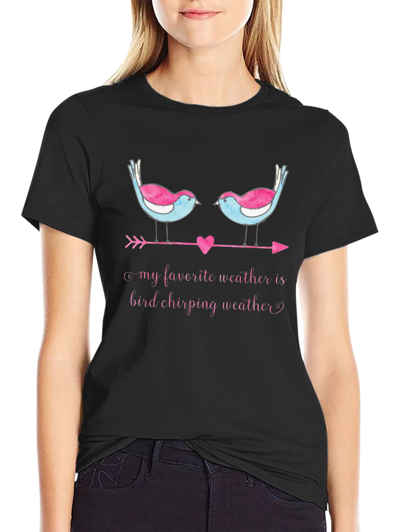 Bird Chirping Weather Graphic Tee -  Soft & Stylish