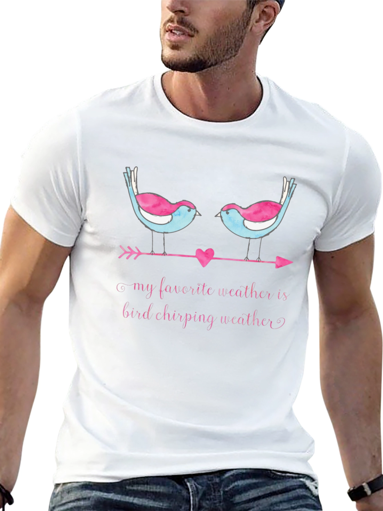 Bird Chirping Weather Graphic Tee -  Soft & Stylish