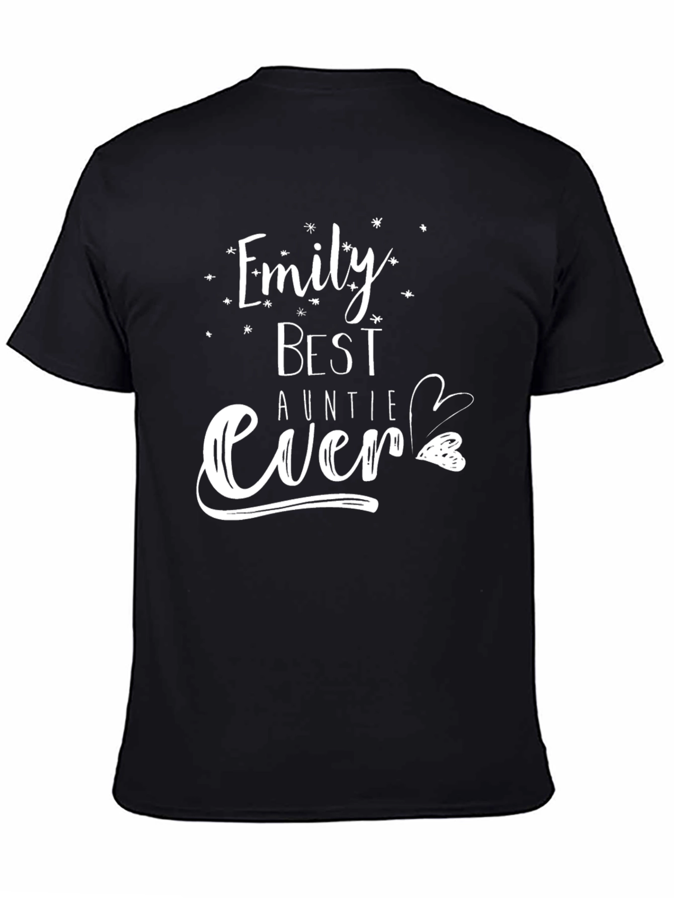 Emily Best Auntie Ever Black T-Shirt