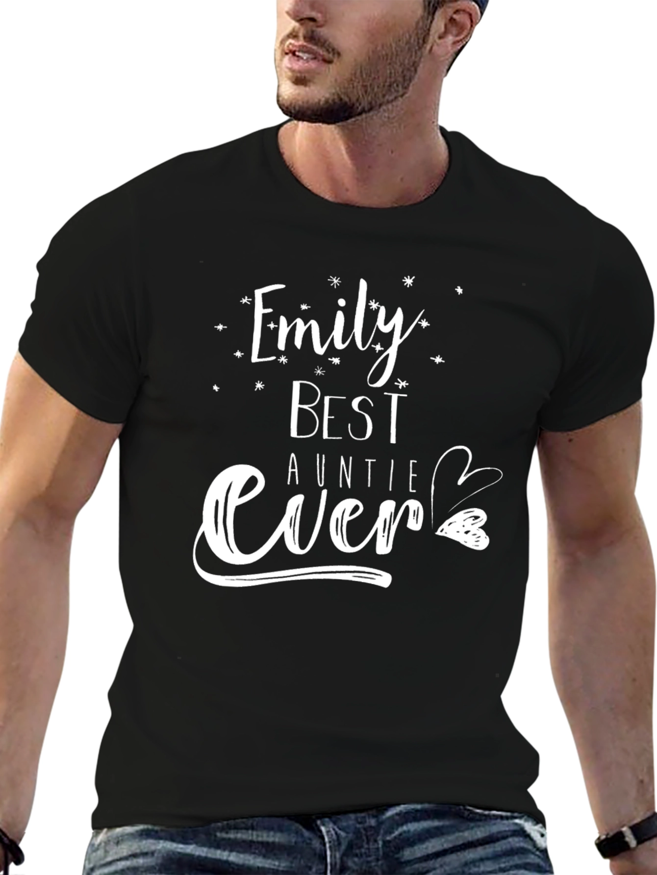 Emily Best Auntie Ever Black T-Shirt