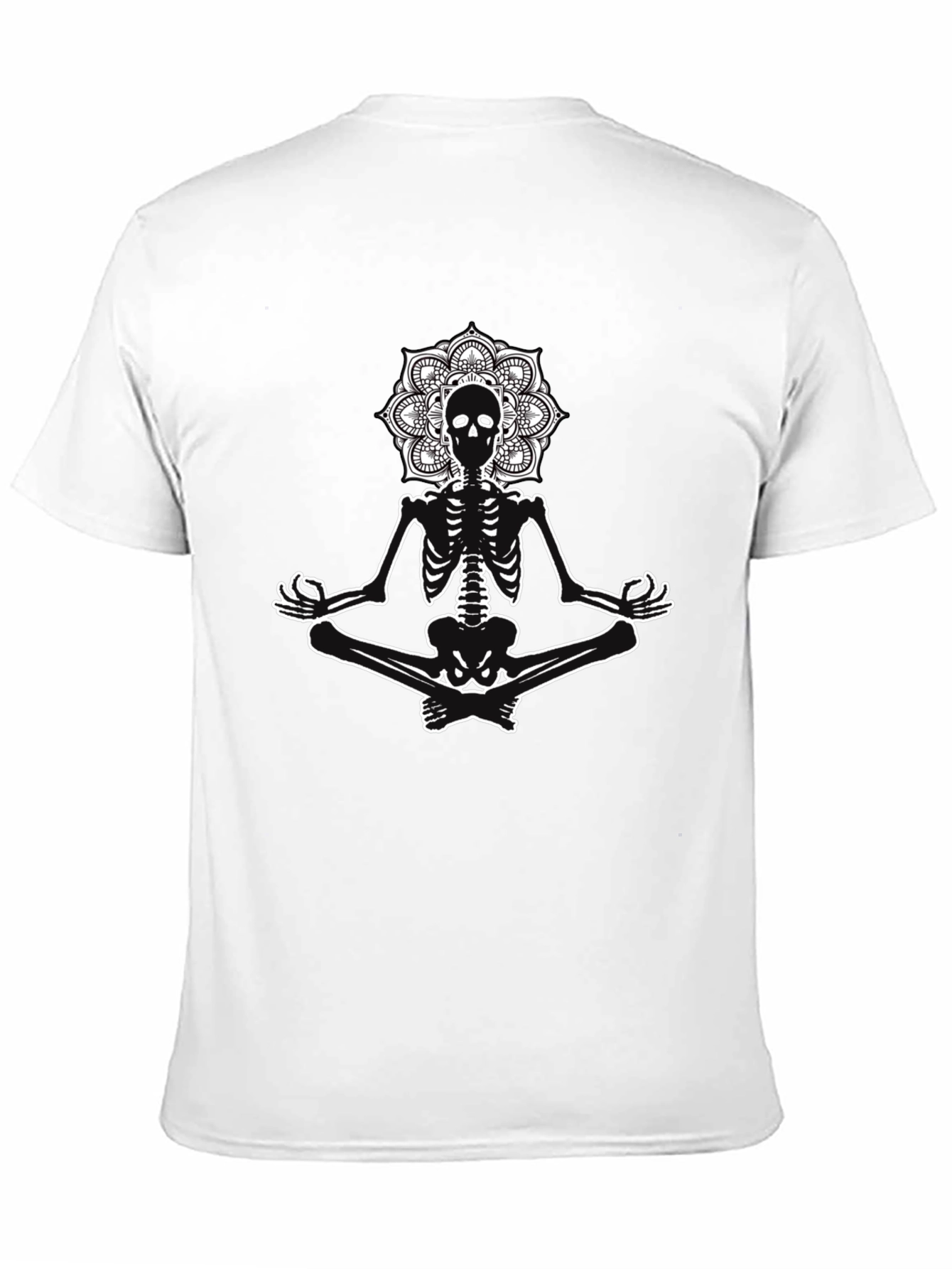 Meditating Skeleton Mandala Graphic Tee