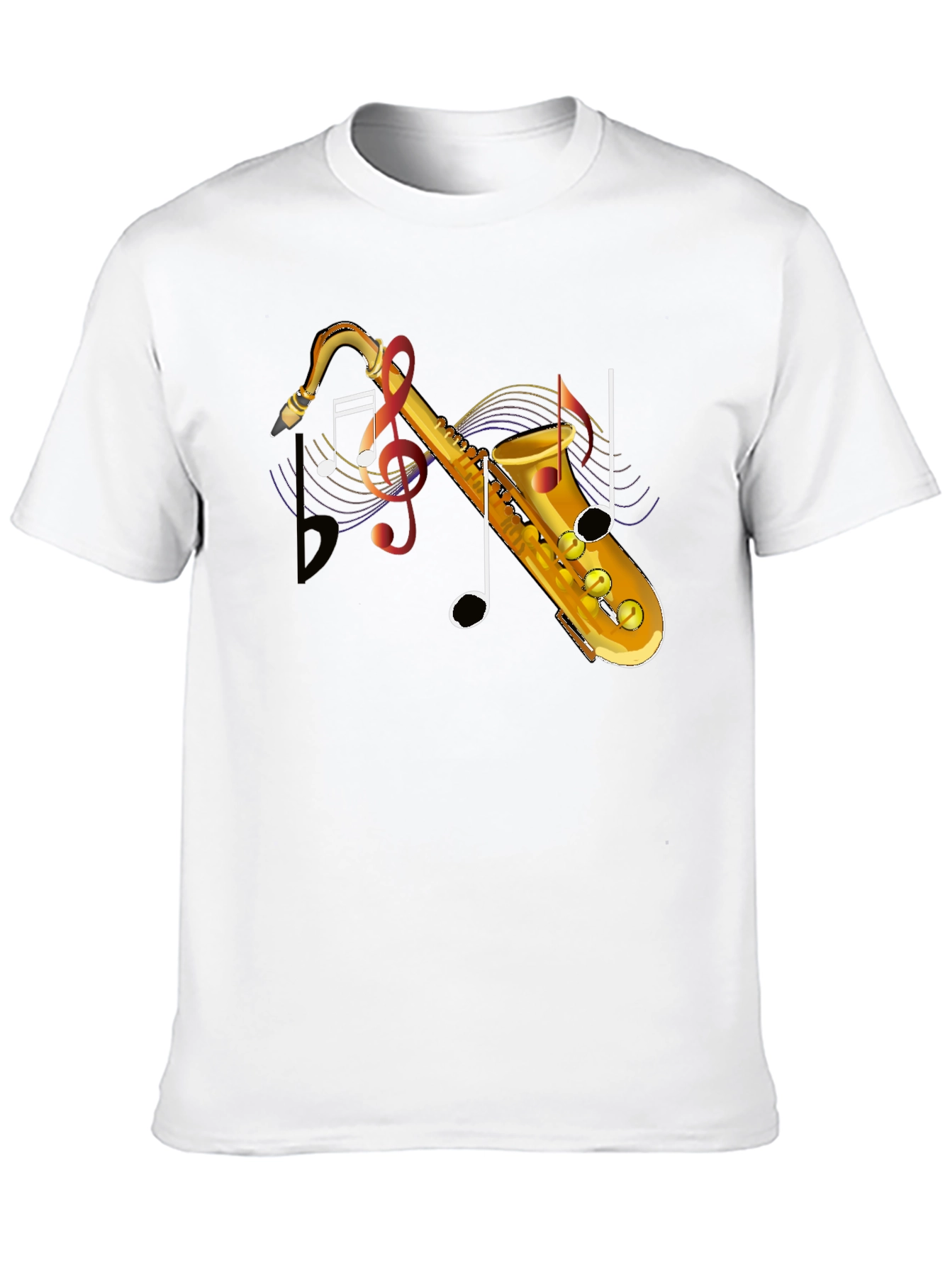 Saxophone Music Note Graphic T-Shirt