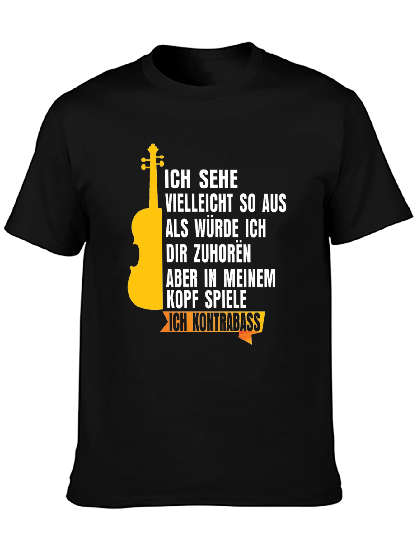 Ich Kontrabass T-Shirt Musician Tee