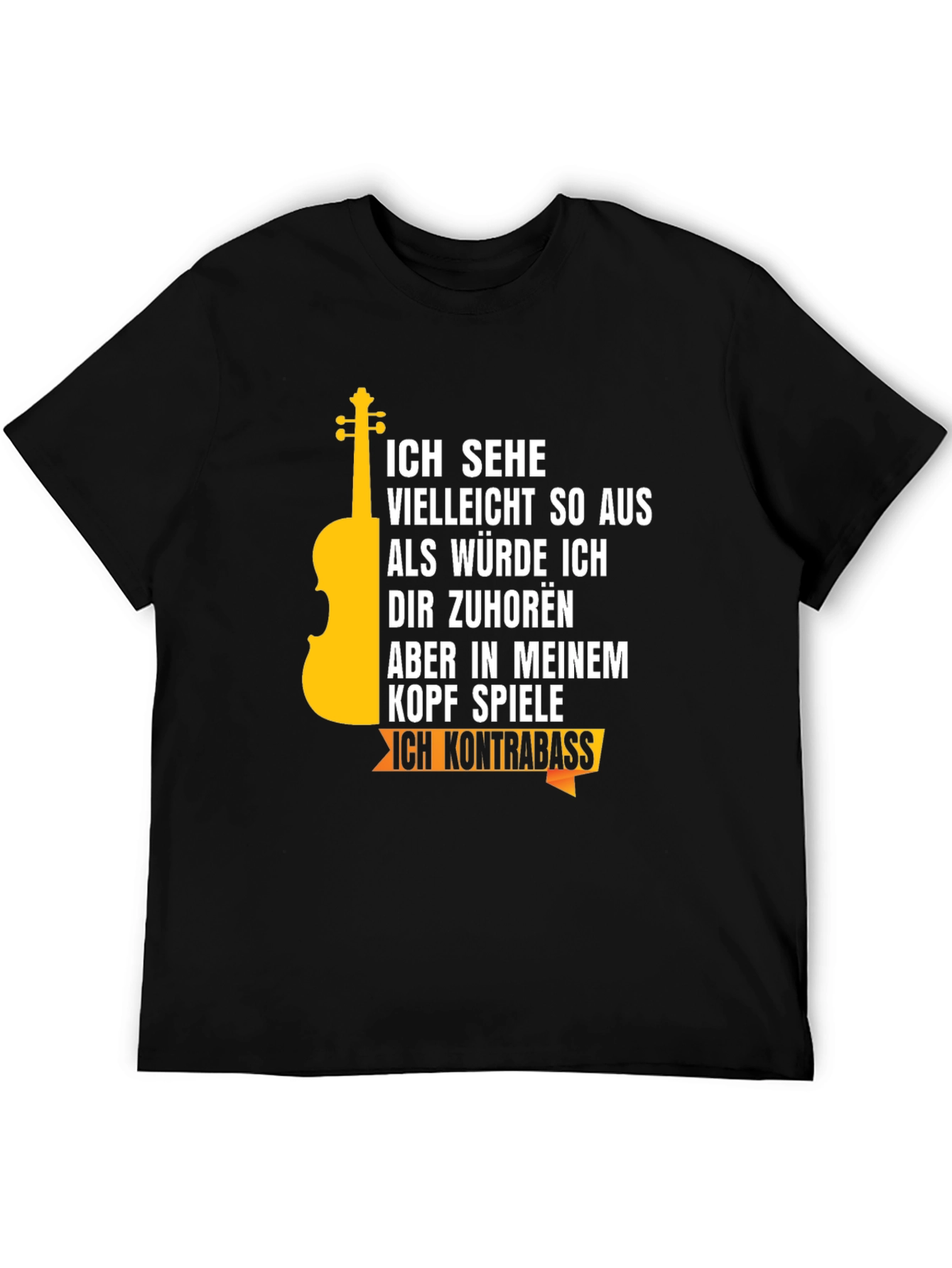 Ich Kontrabass T-Shirt Musician Tee