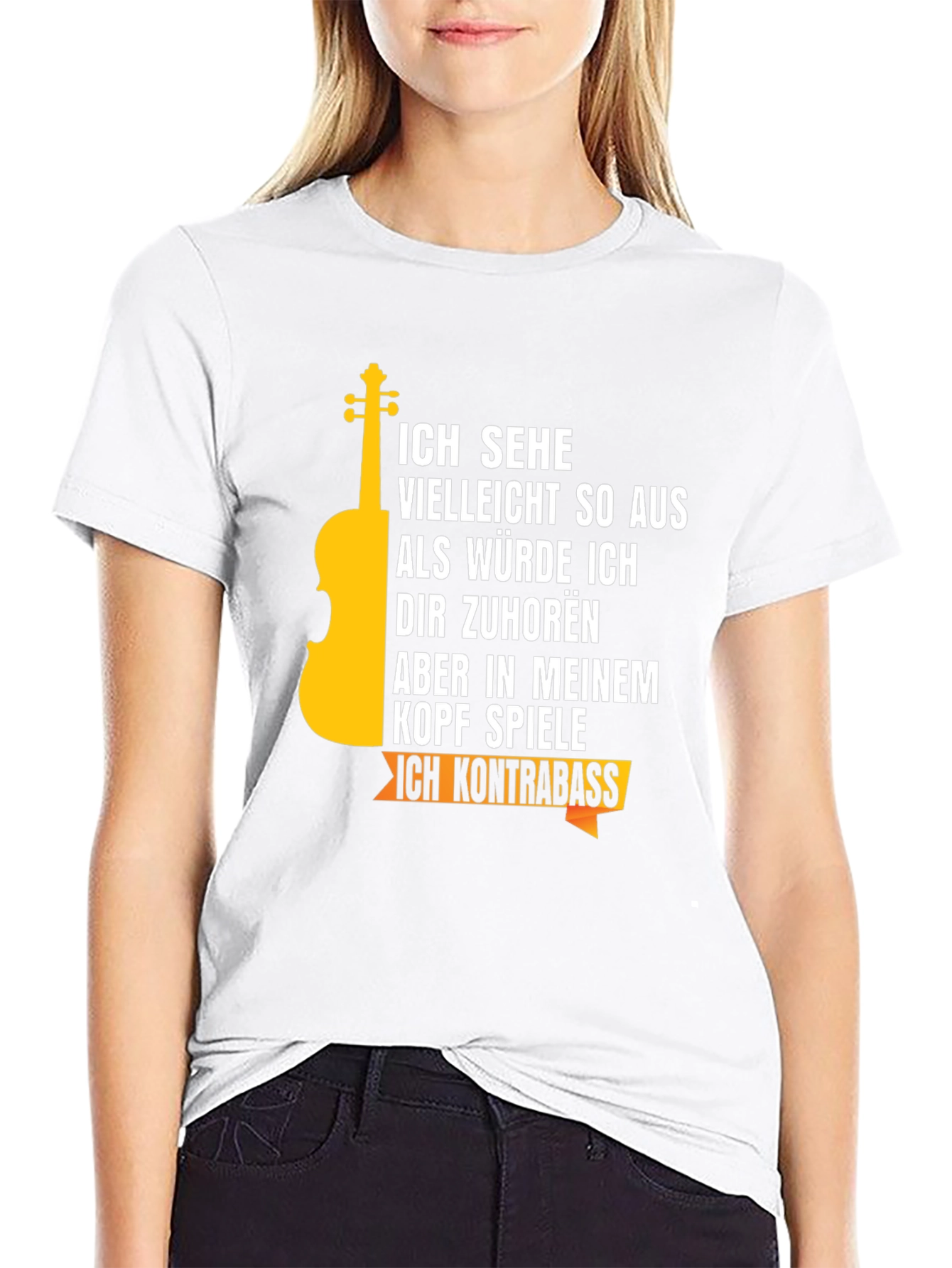 Ich Kontrabass T-Shirt Musician Tee
