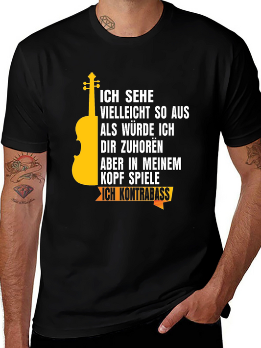 Ich Kontrabass T-Shirt Musician Tee
