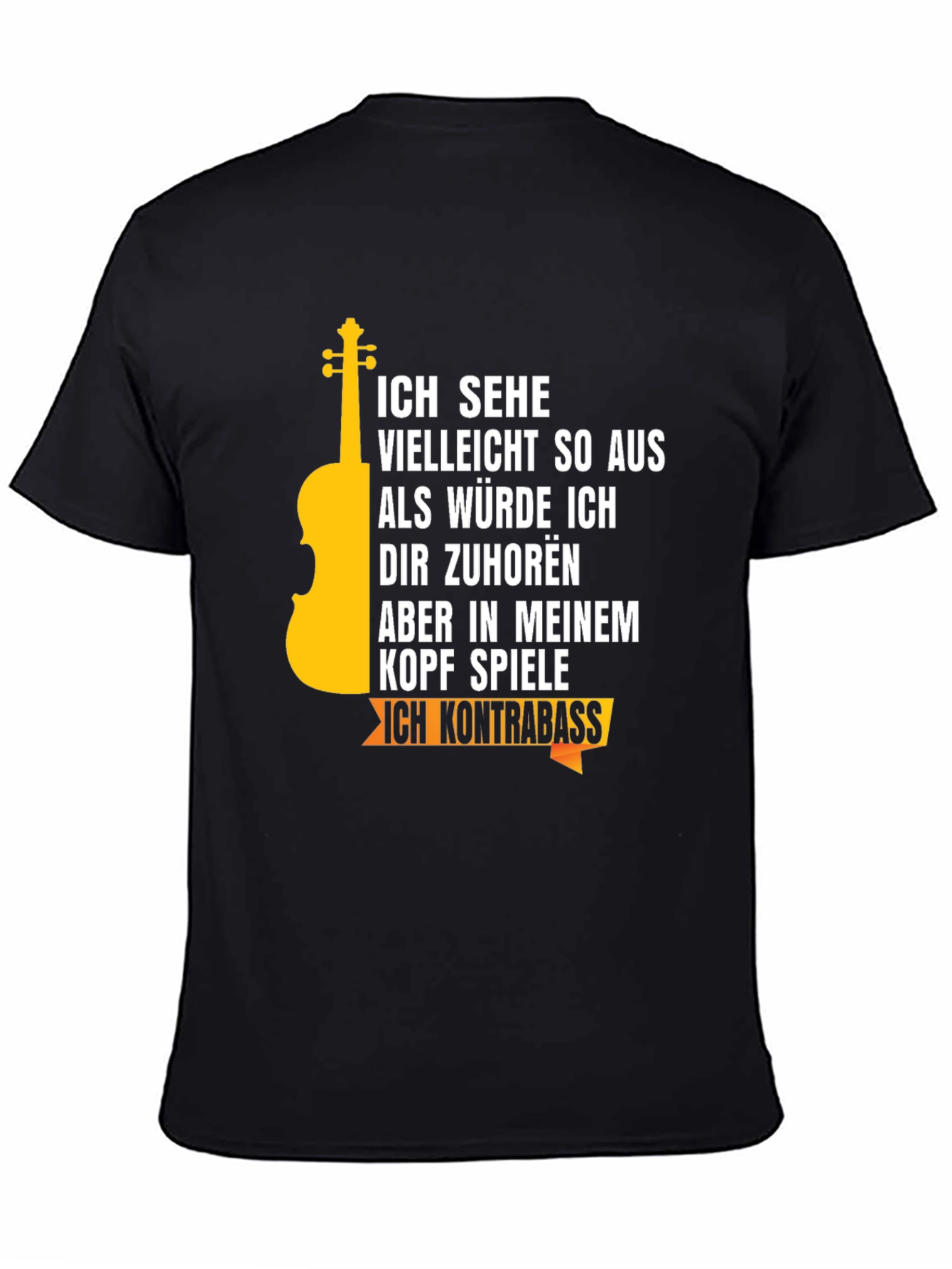 Ich Kontrabass T-Shirt Musician Tee