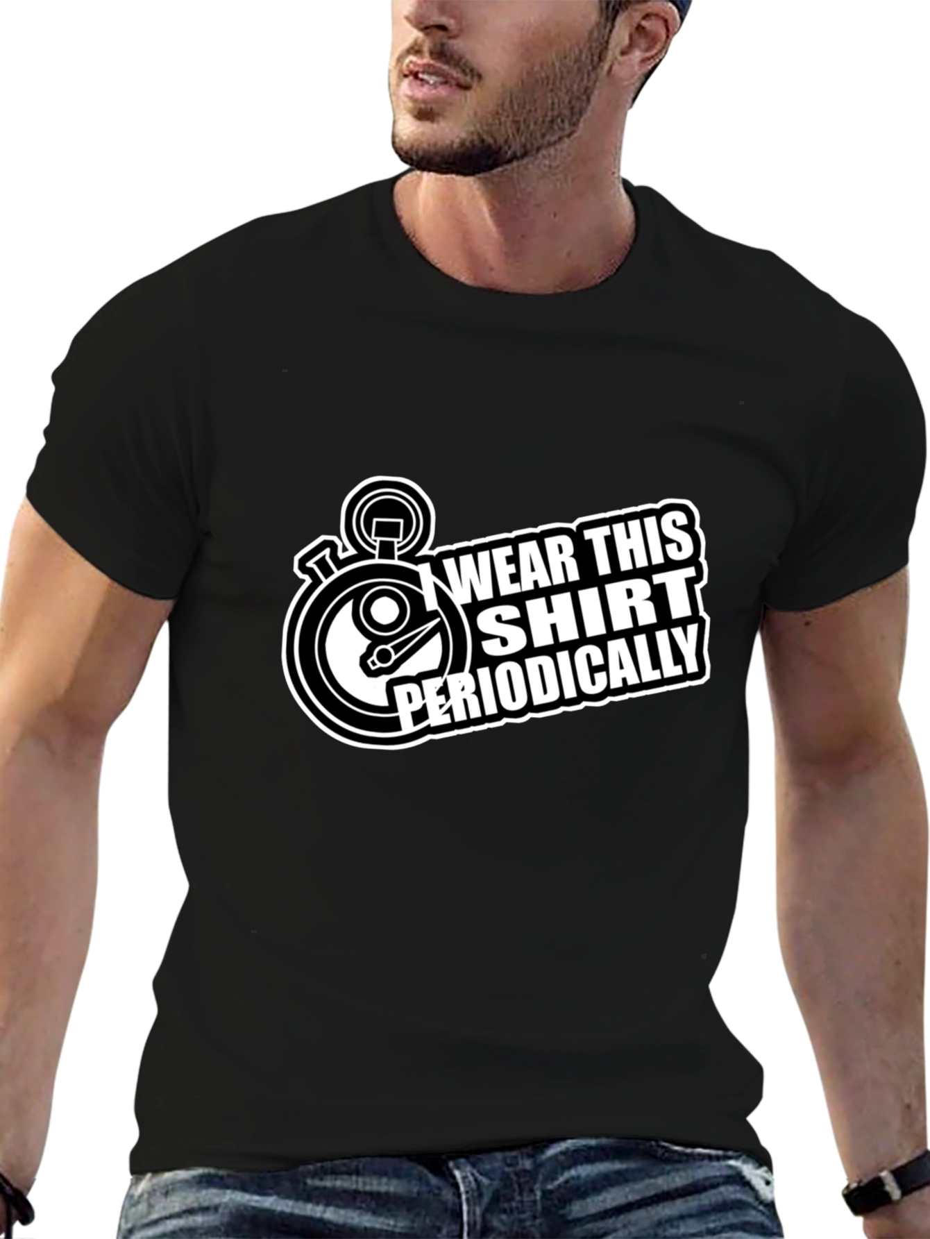 Wear This Shirt Periodically Black T-Shirt