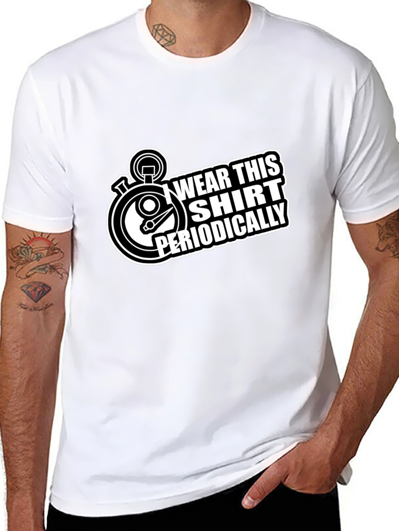 Wear This Shirt Periodically Black T-Shirt