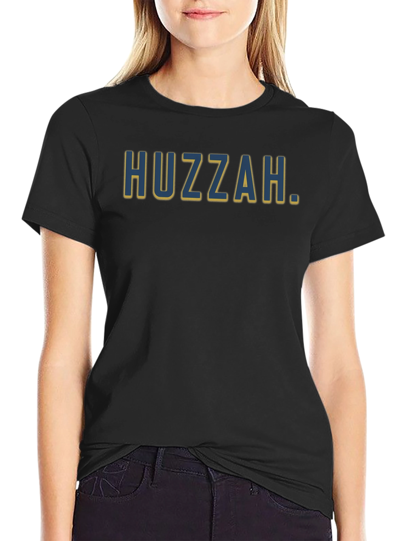 Huzzah Graphic T-Shirt - Stylish Crew Neck Tee