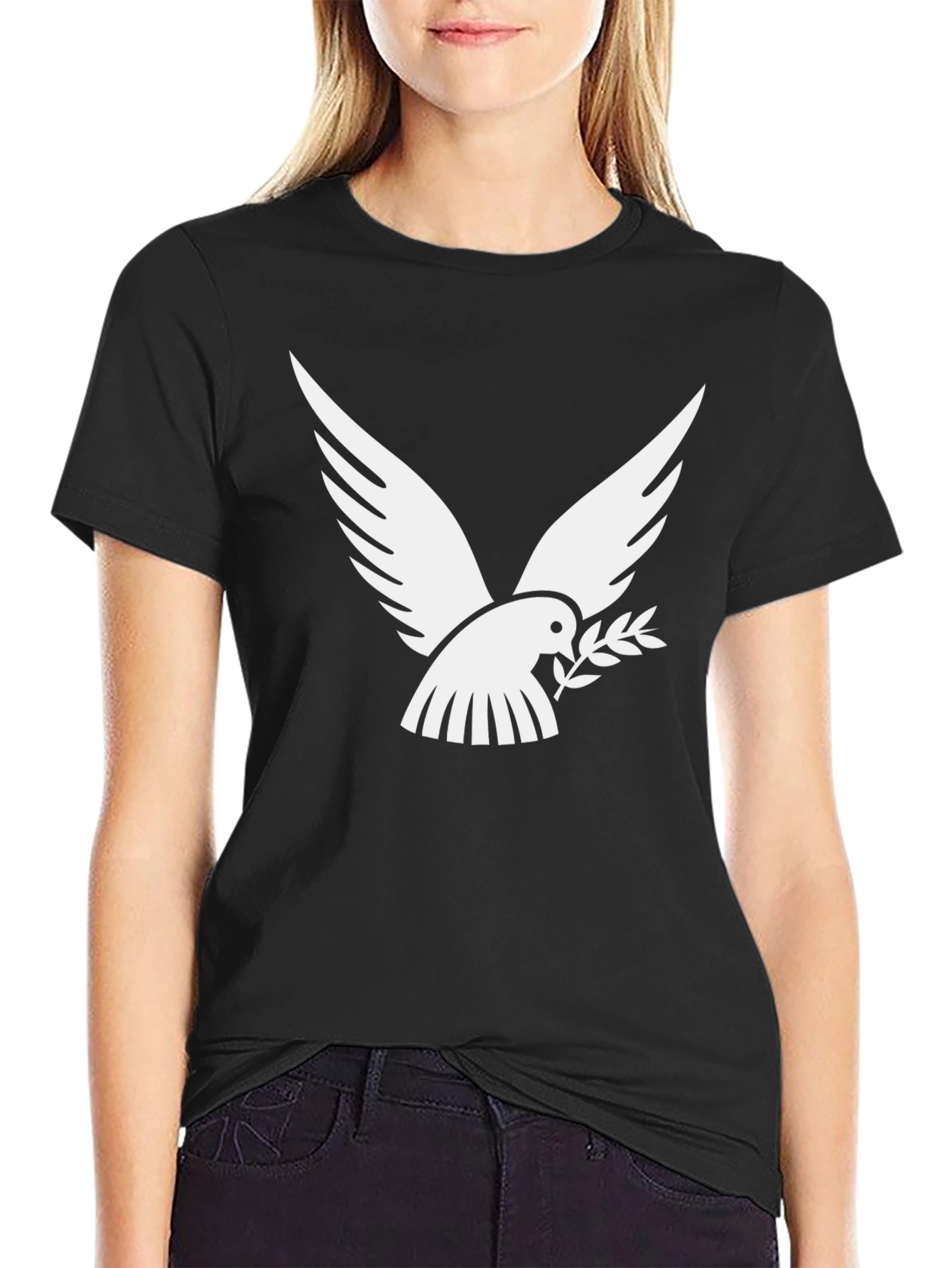 Peace Dove Graphic Tee - Black Unisex T-Shirt