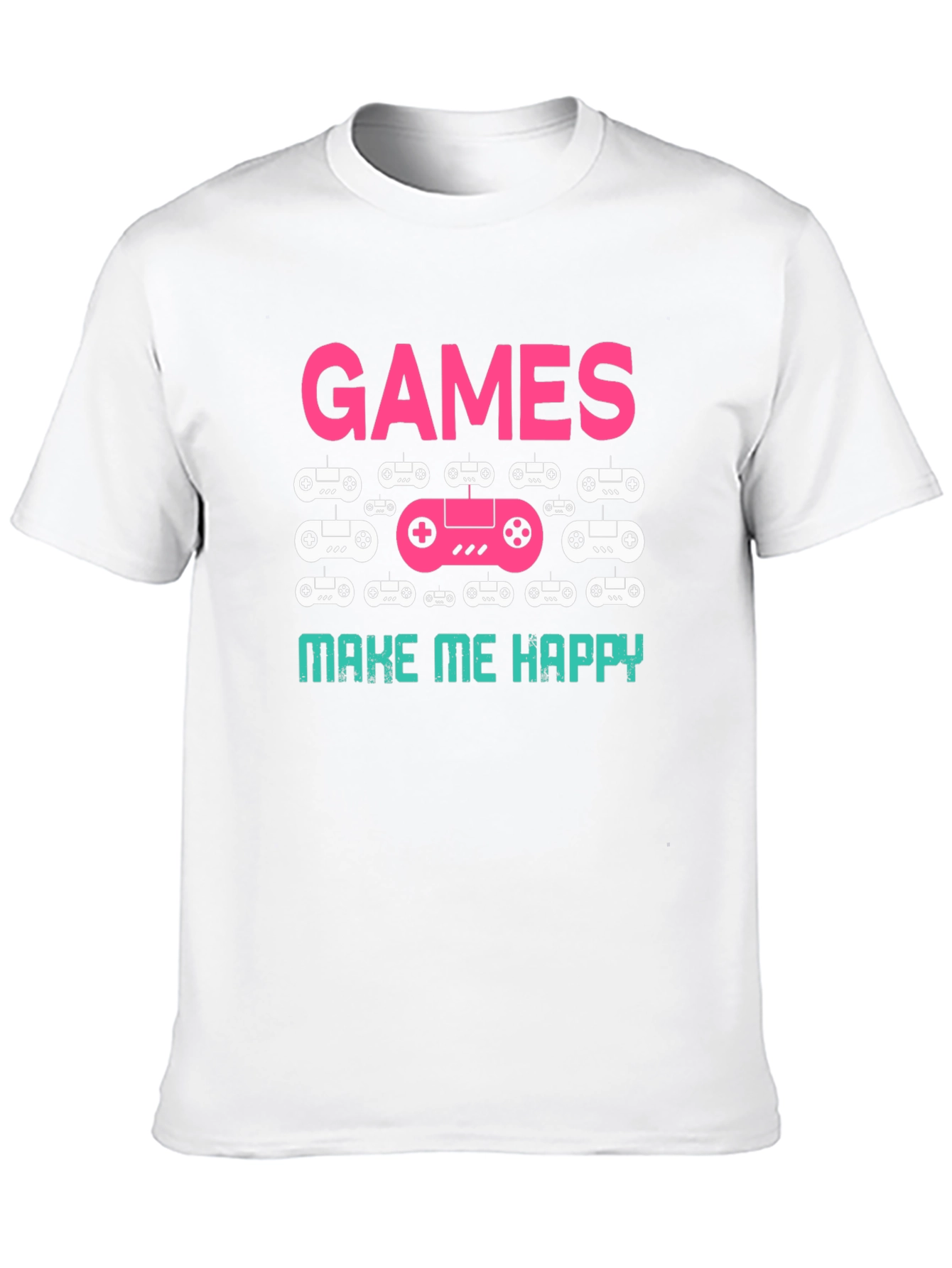 Games Make Me Happy T-Shirt Black
