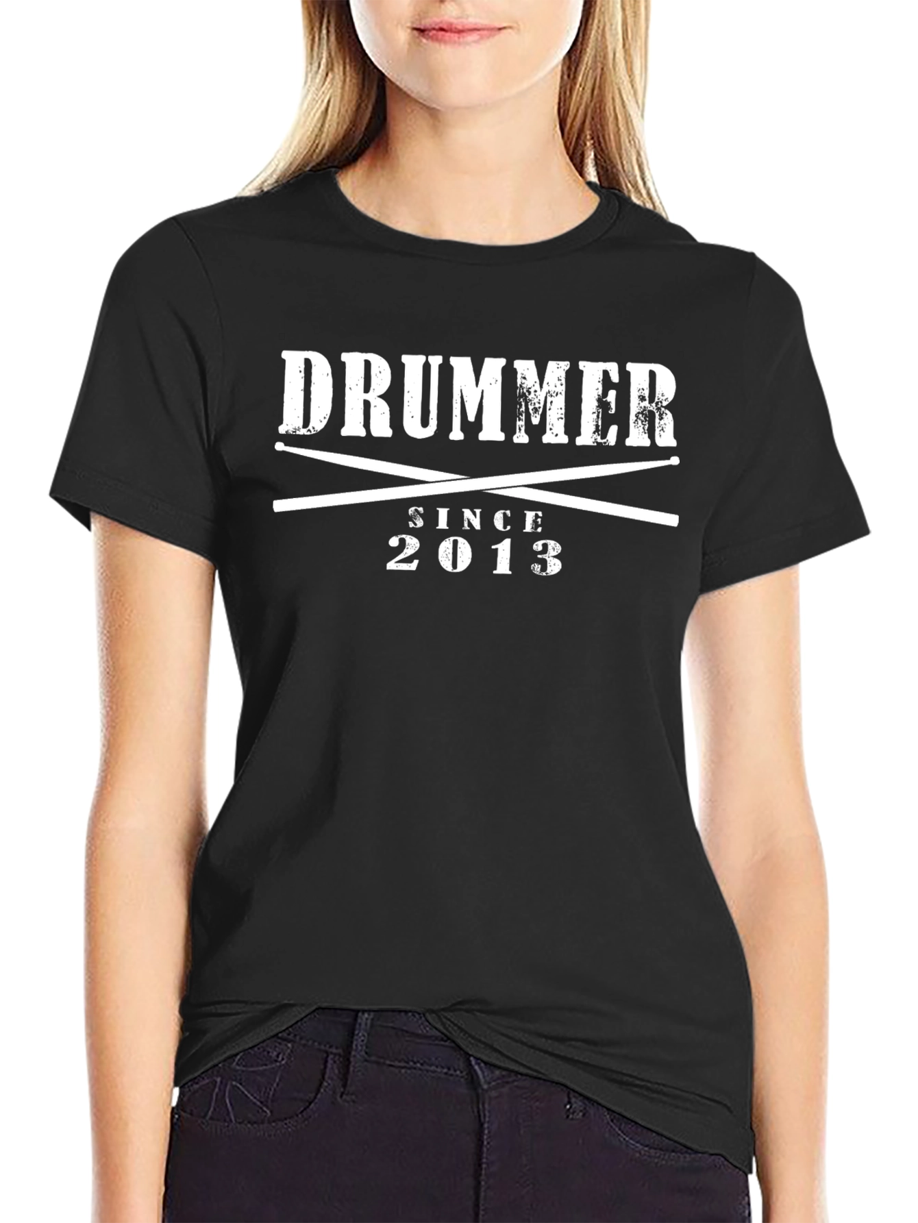 Drummer Since 2013 Black Graphic Tee