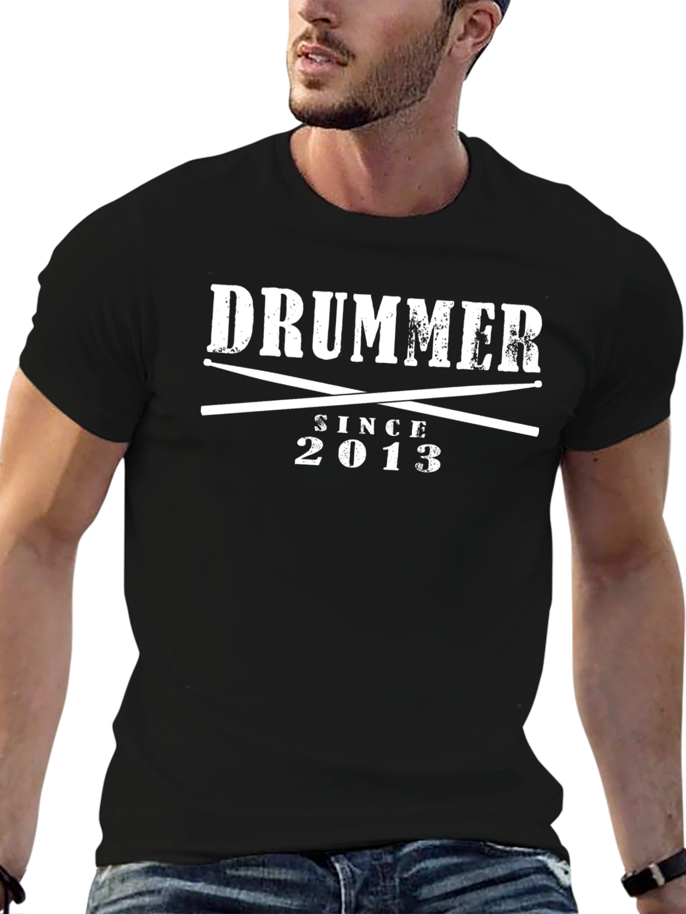 Drummer Since 2013 Black Graphic Tee