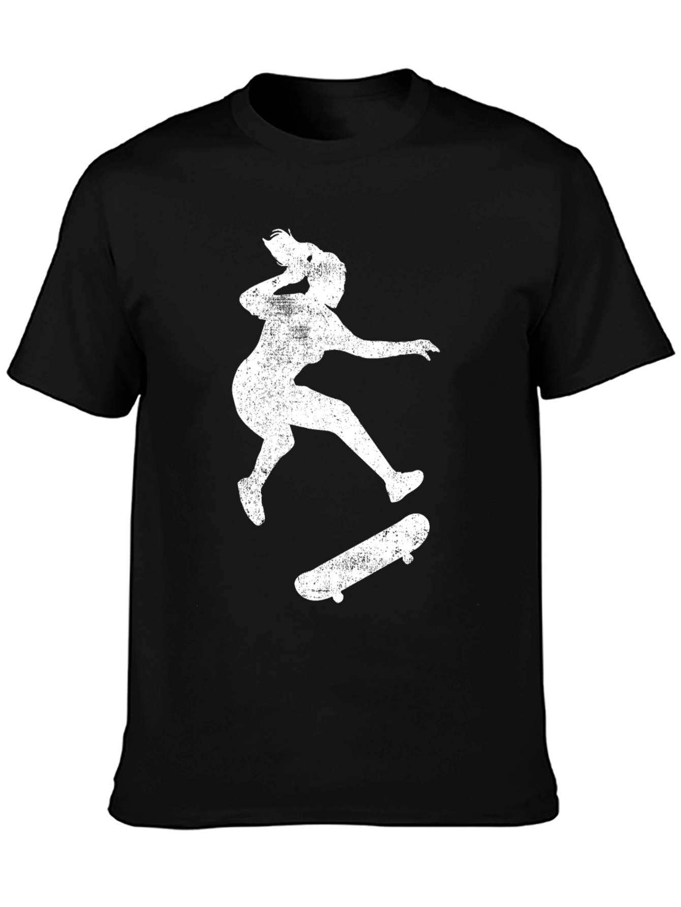 Skateboarding Silhouette Tee - Distressed Print