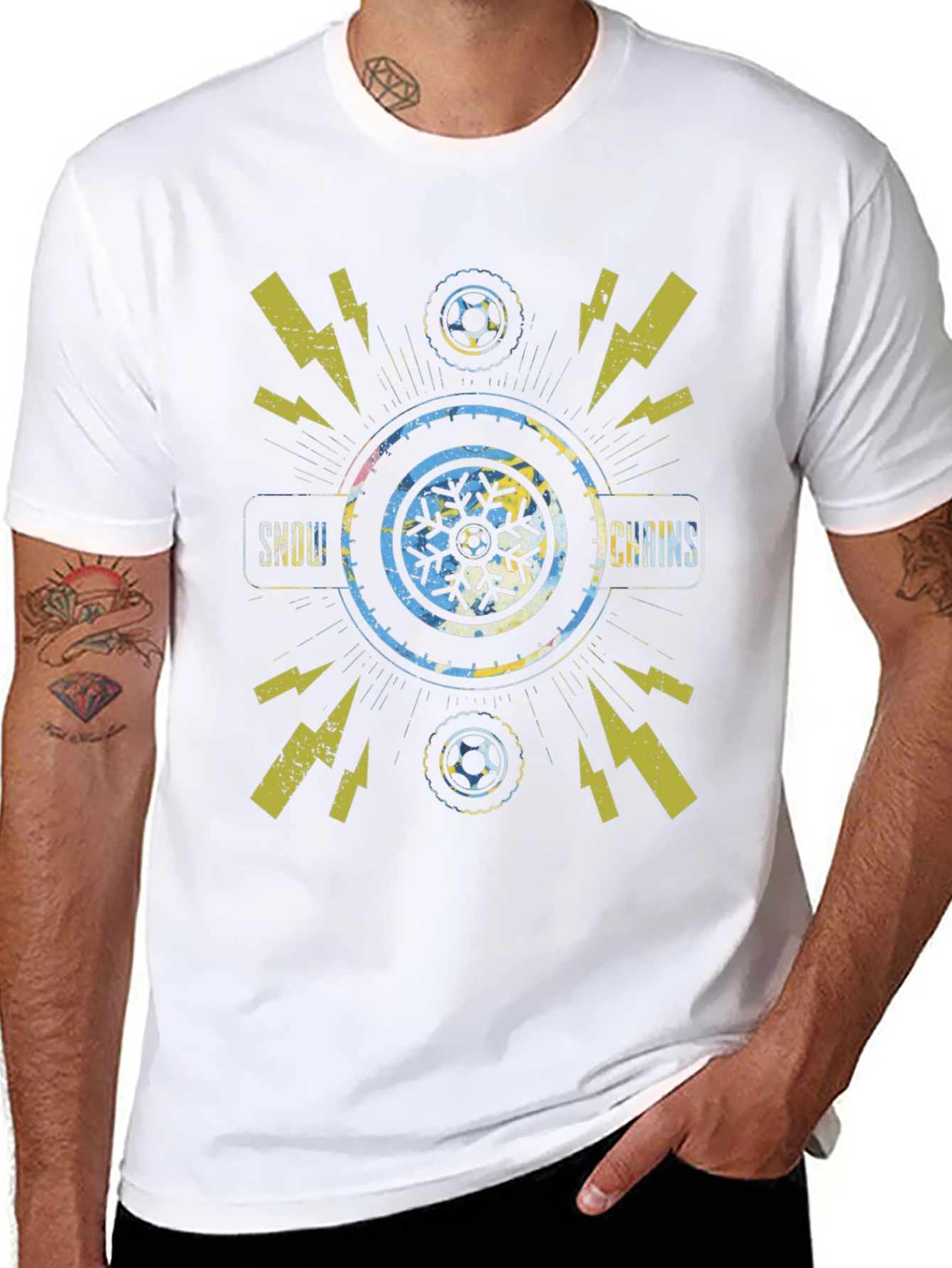 Snow Chains Graphic T-Shirt