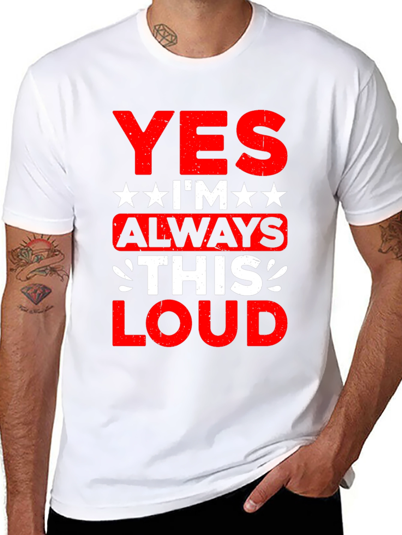 Yes Im Always This Loud Black Graphic Tee