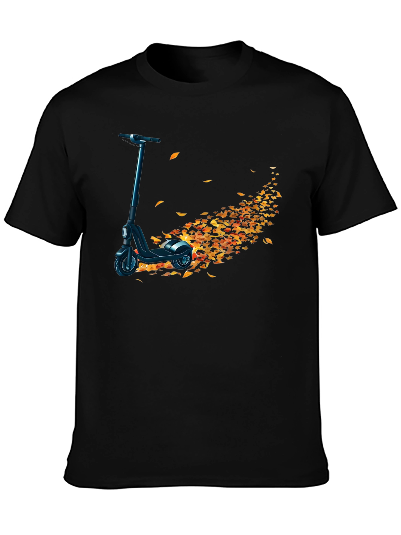 Electric Scooter Autumn Leaves T-Shirt