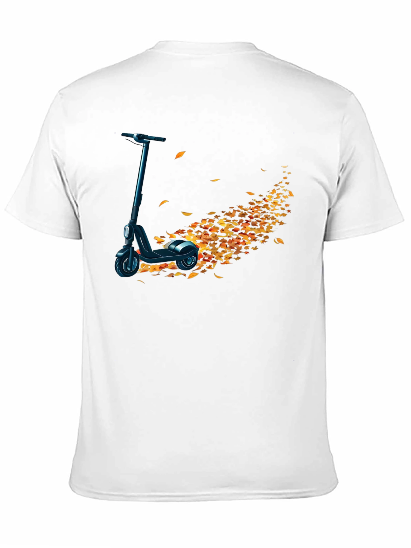 Electric Scooter Autumn Leaves T-Shirt