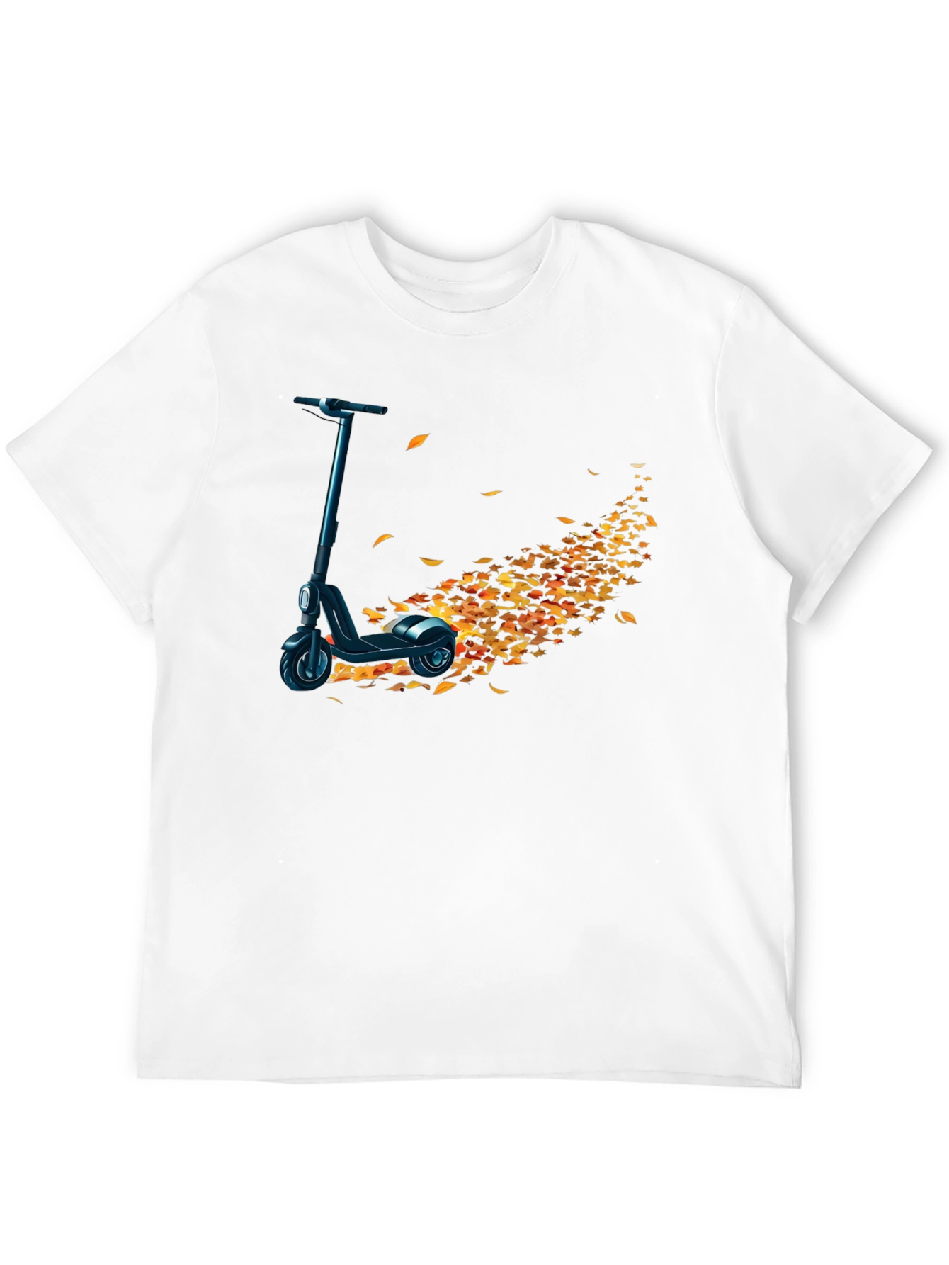 Electric Scooter Autumn Leaves T-Shirt