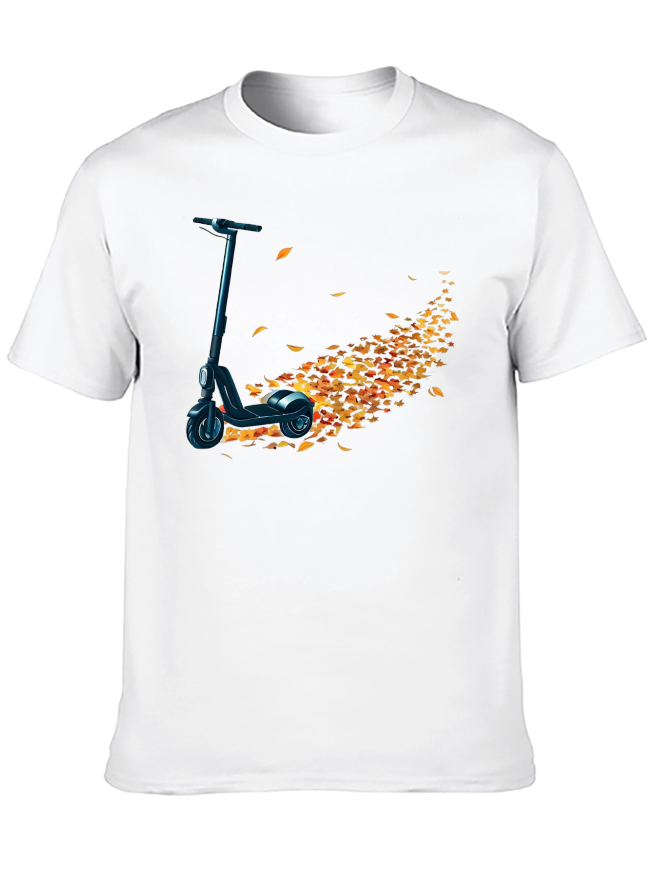 Electric Scooter Autumn Leaves T-Shirt